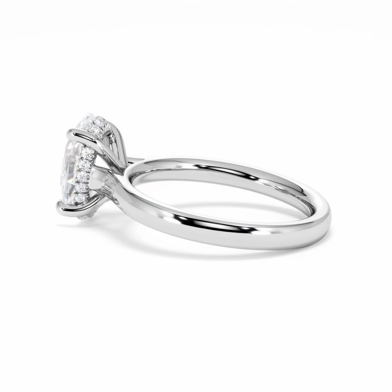Amora Oval 2.00ct Hidden Halo Lab Diamond Engagement Ring F/VS1 Set in 18K White Gold - Image 66