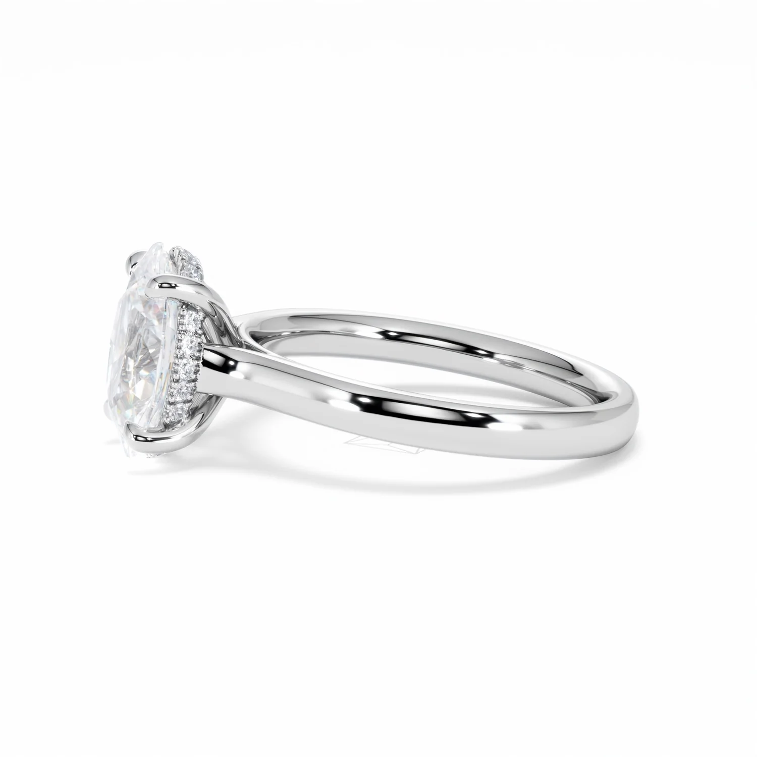 Amora Oval 2.00ct Hidden Halo Lab Diamond Engagement Ring F/VS1 Set in 18K White Gold - Image 73