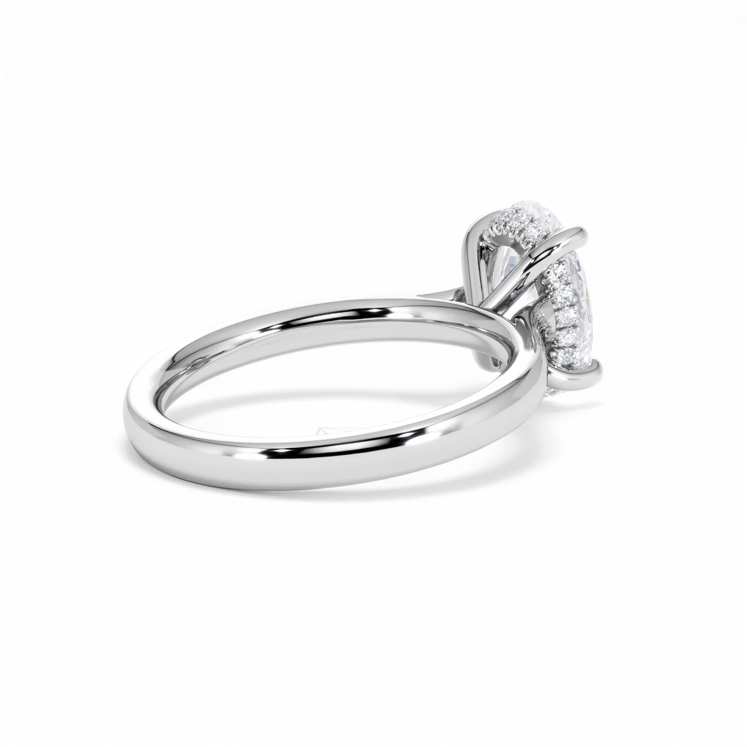 Amora Oval 2.00ct Hidden Halo Lab Diamond Engagement Ring F/VS1 Set in Platinum - Image 39