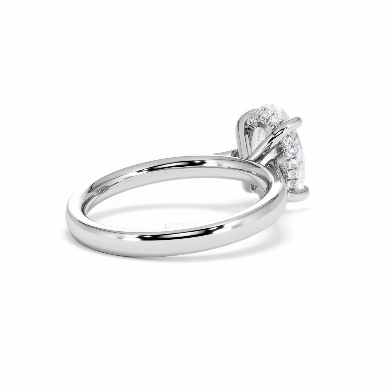 Amora Oval 2.00ct Hidden Halo Lab Diamond Engagement Ring F/VS1 Set in Platinum - Image 40