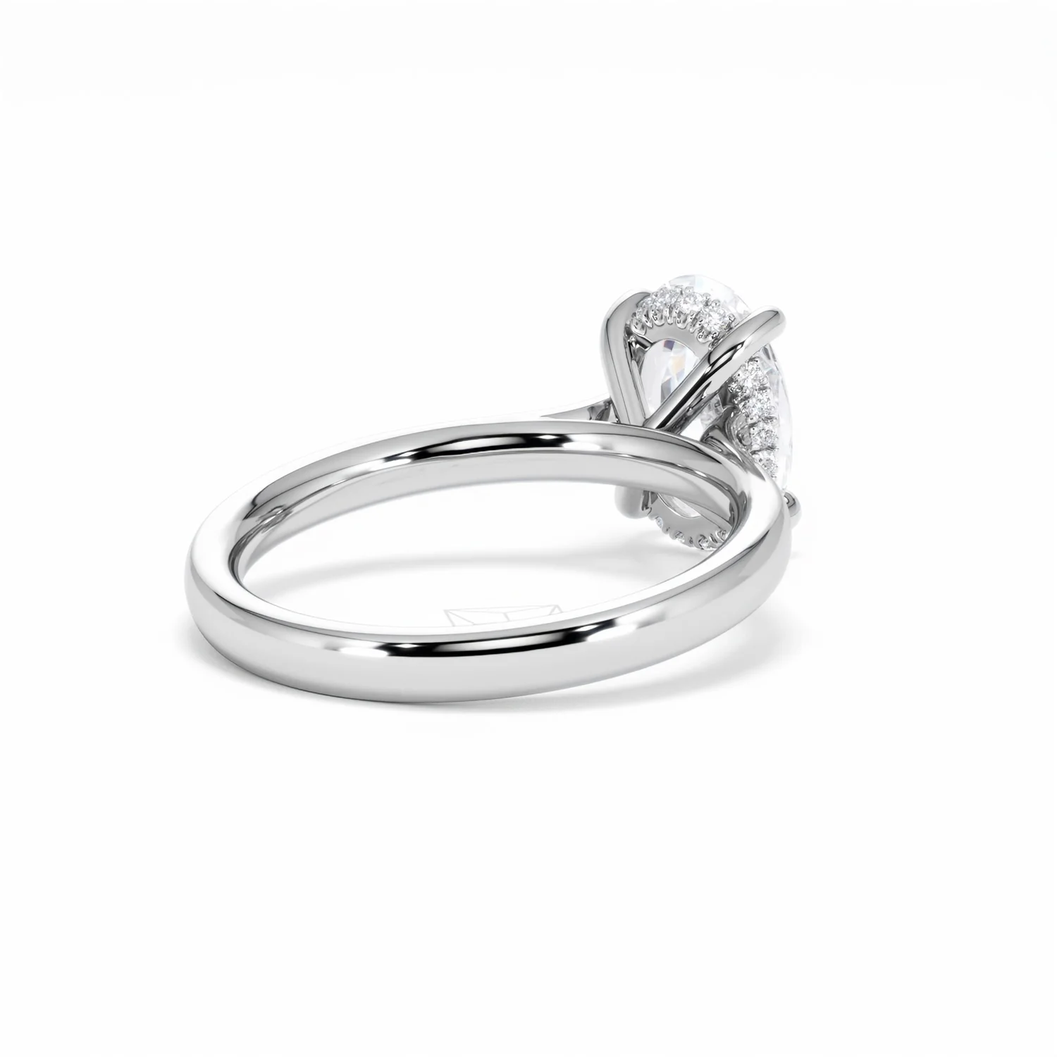 Amora Oval 2.00ct Hidden Halo Lab Diamond Engagement Ring F/VS1 Set in Platinum - Image 42
