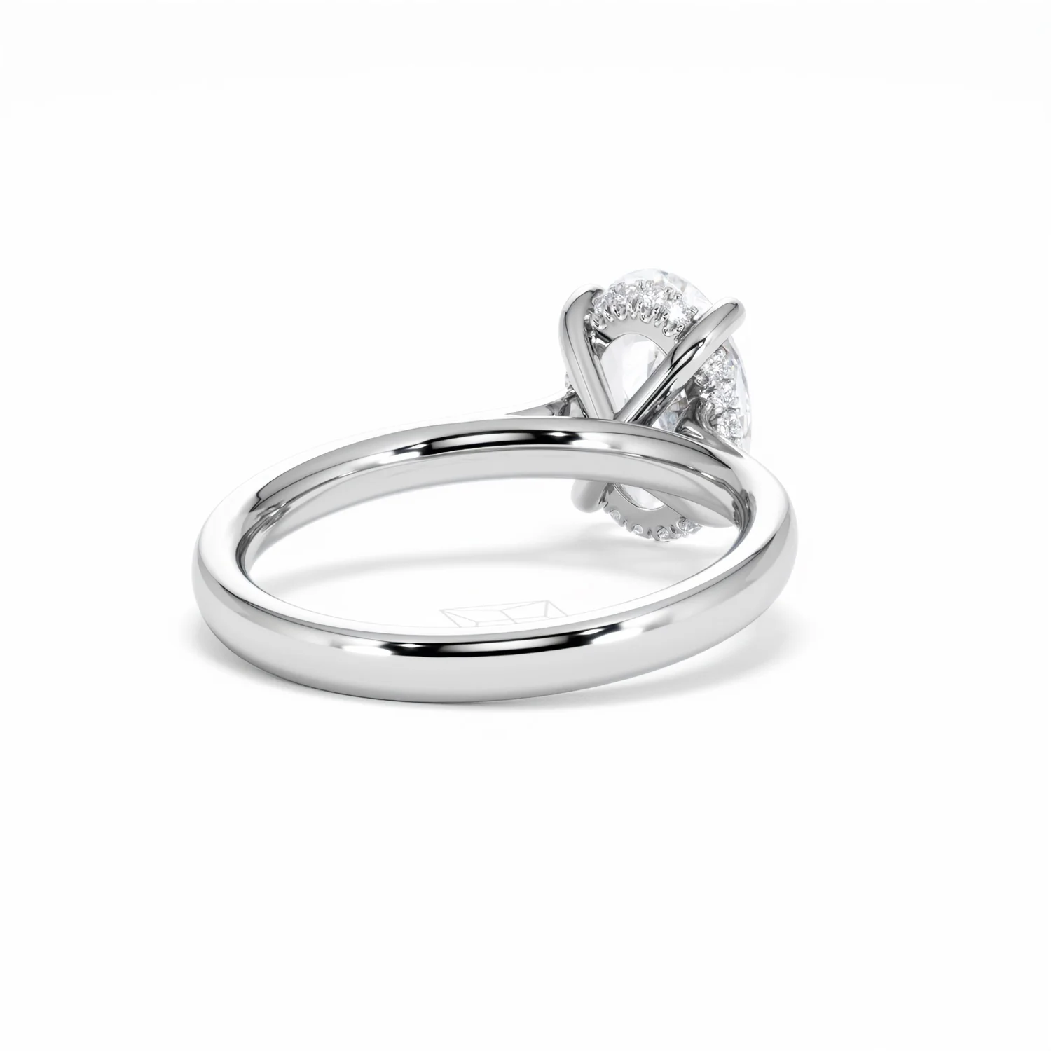 Amora Oval 2.00ct Hidden Halo Lab Diamond Engagement Ring F/VS1 Set in Platinum - Image 44