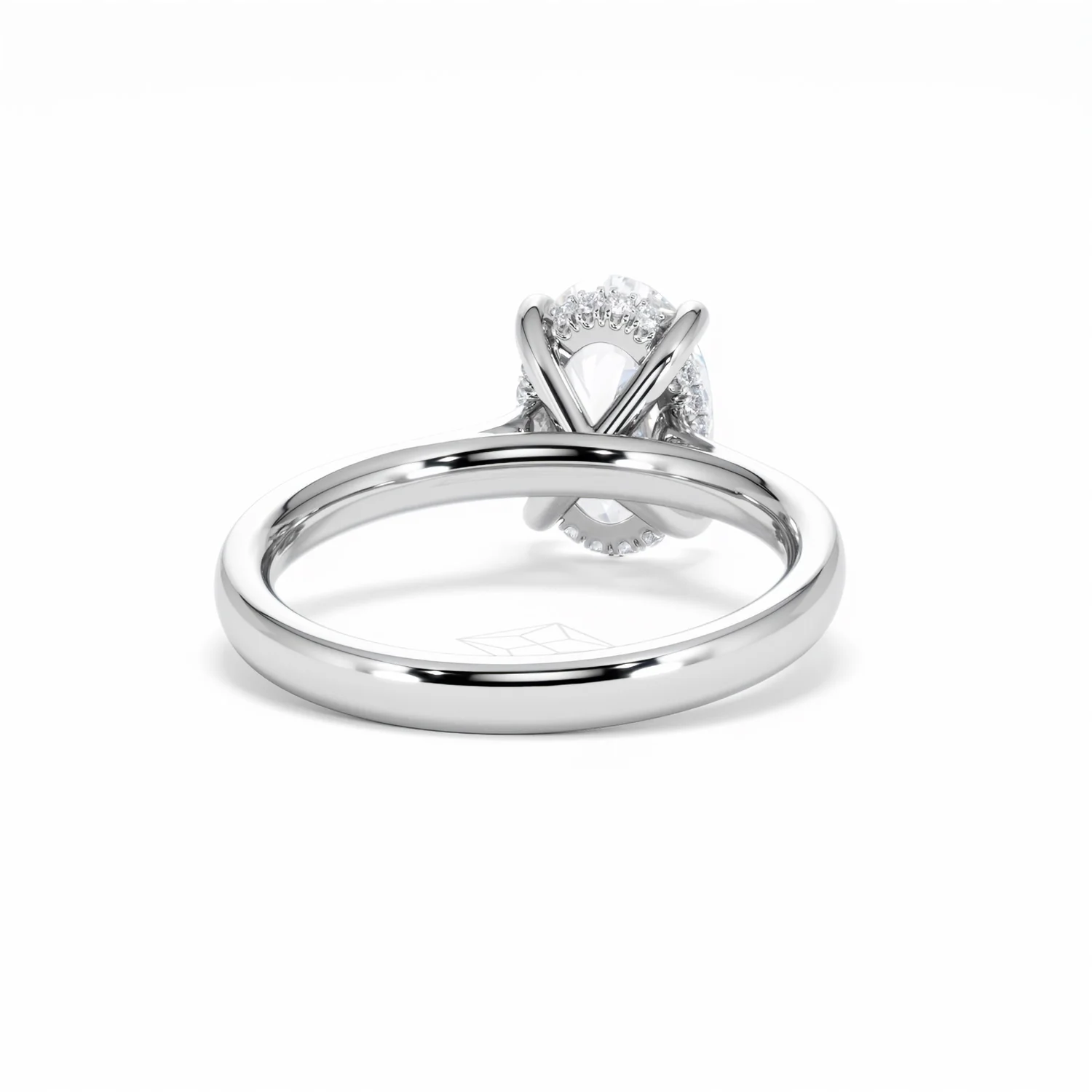 Amora Oval 2.00ct Hidden Halo Lab Diamond Engagement Ring F/VS1 Set in Platinum - Image 47