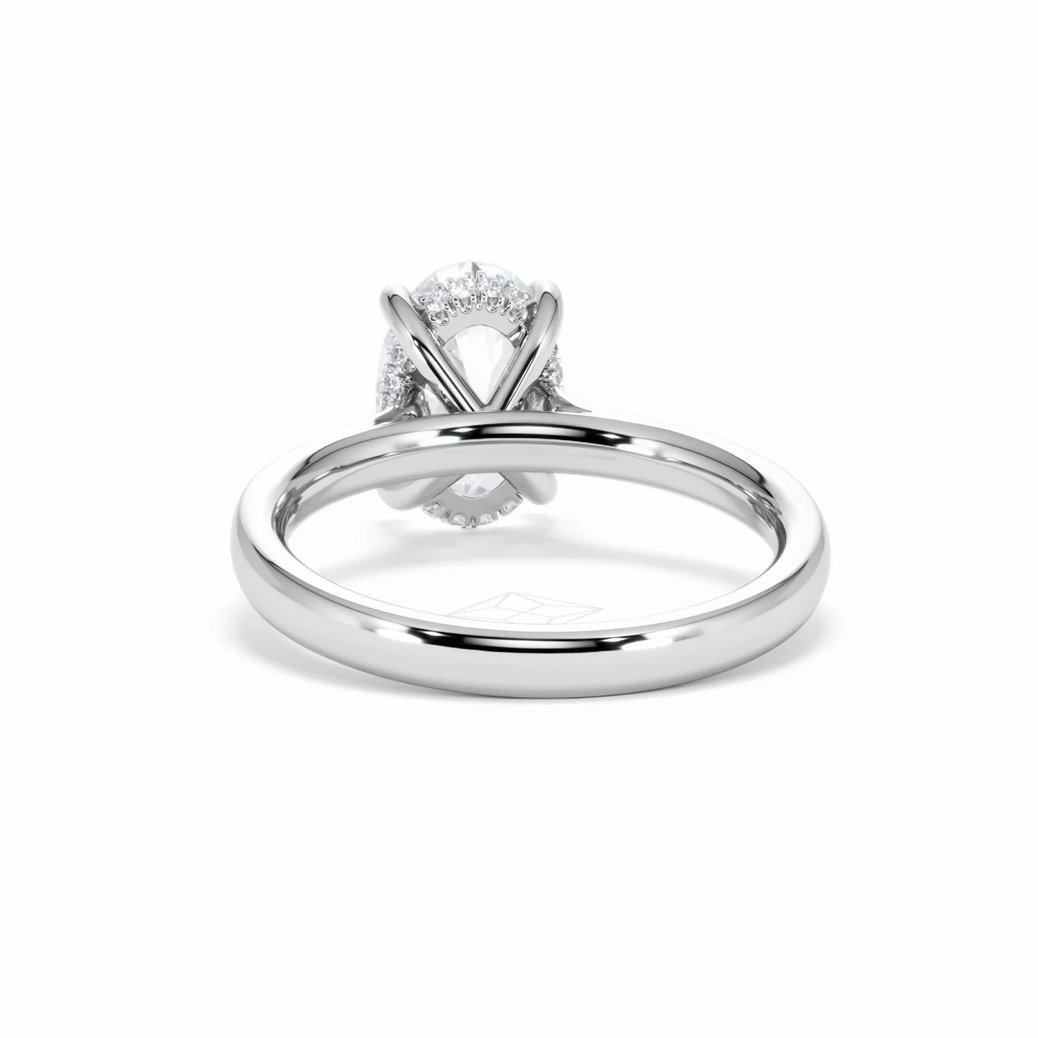 Amora Oval 2.00ct Hidden Halo Lab Diamond Engagement Ring F/VS1 Set in Platinum - Image 52