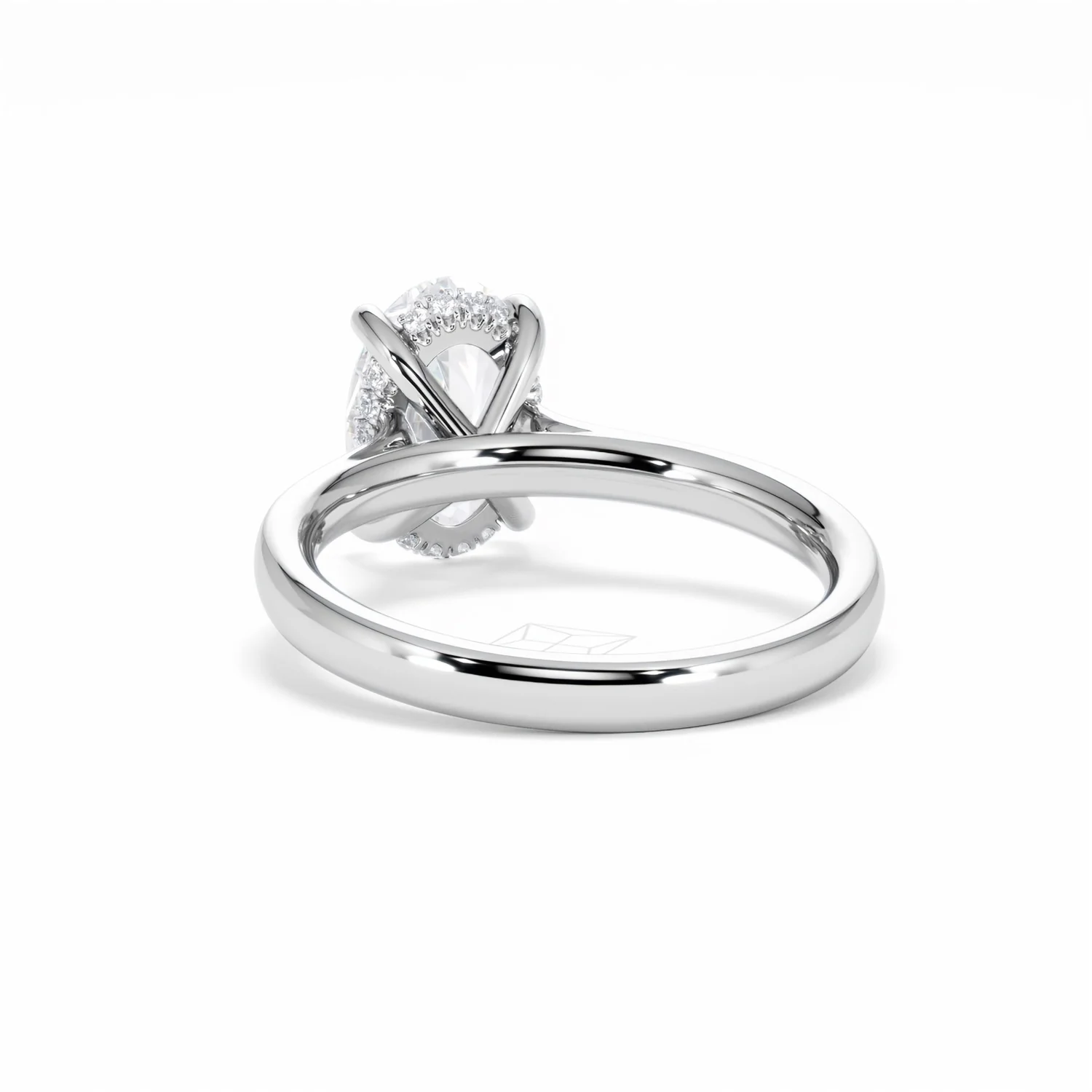Amora Oval 2.00ct Hidden Halo Lab Diamond Engagement Ring F/VS1 Set in Platinum - Image 54
