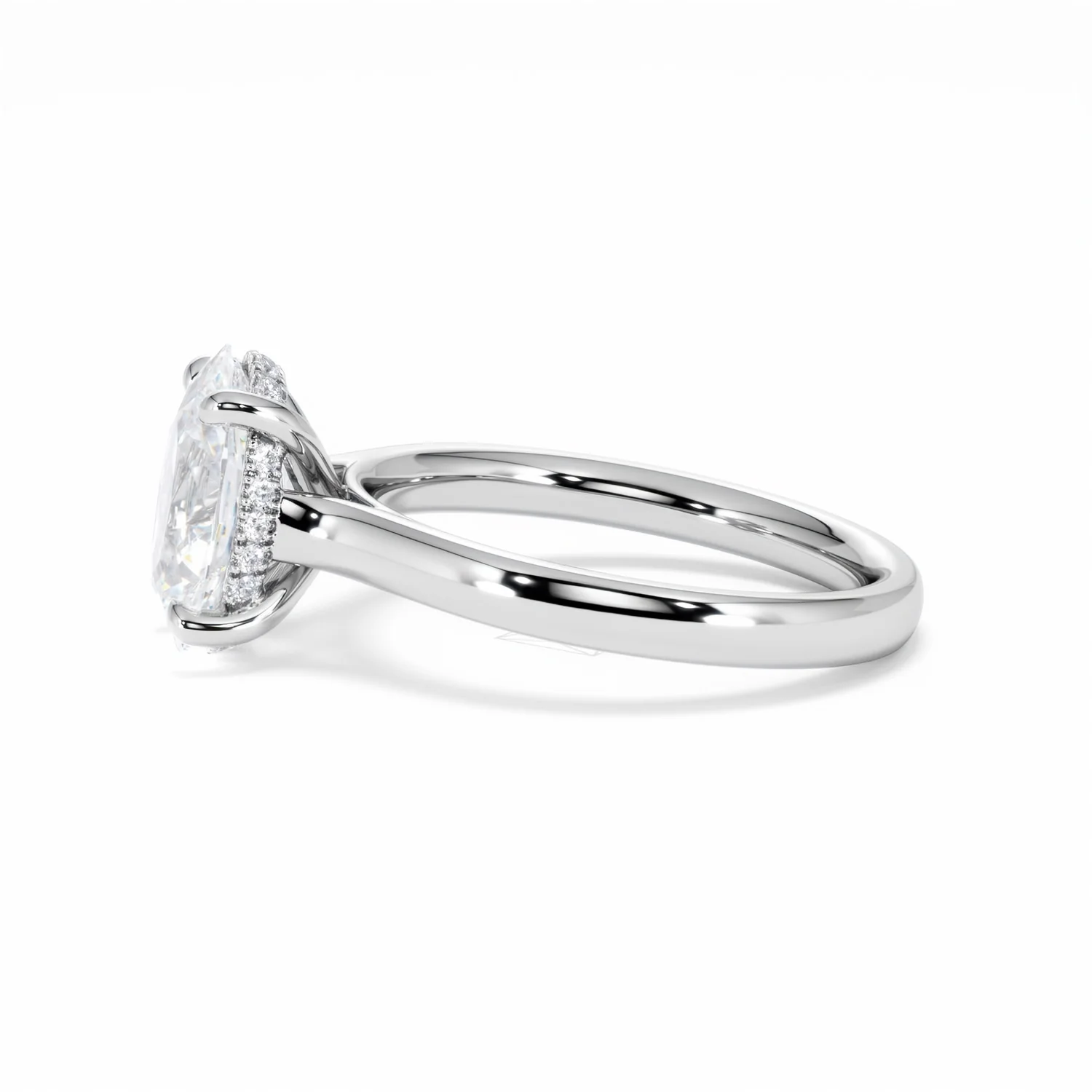 Amora Oval 2.00ct Hidden Halo Lab Diamond Engagement Ring F/VS1 Set in Platinum - Image 72