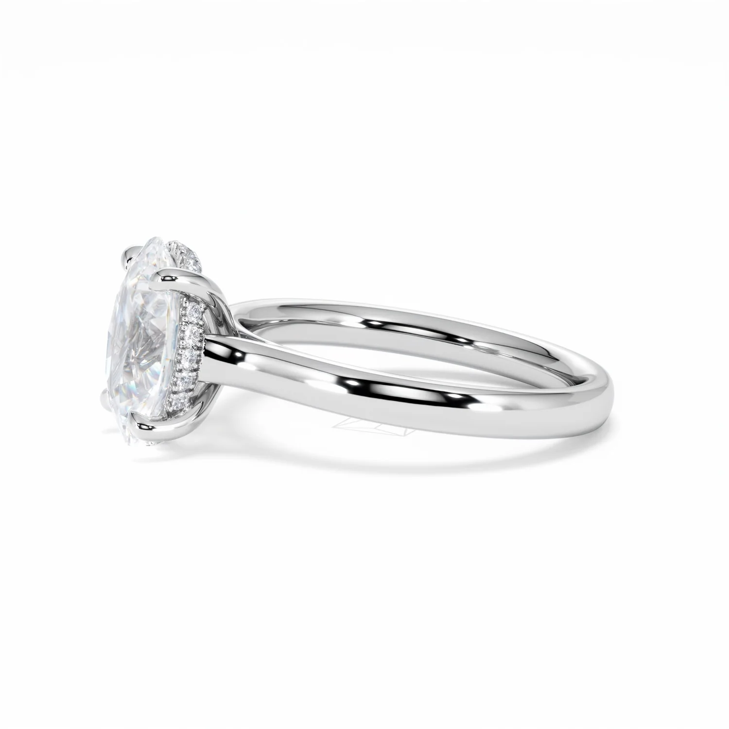 Amora Oval 2.00ct Hidden Halo Lab Diamond Engagement Ring F/VS1 Set in Platinum - Image 74