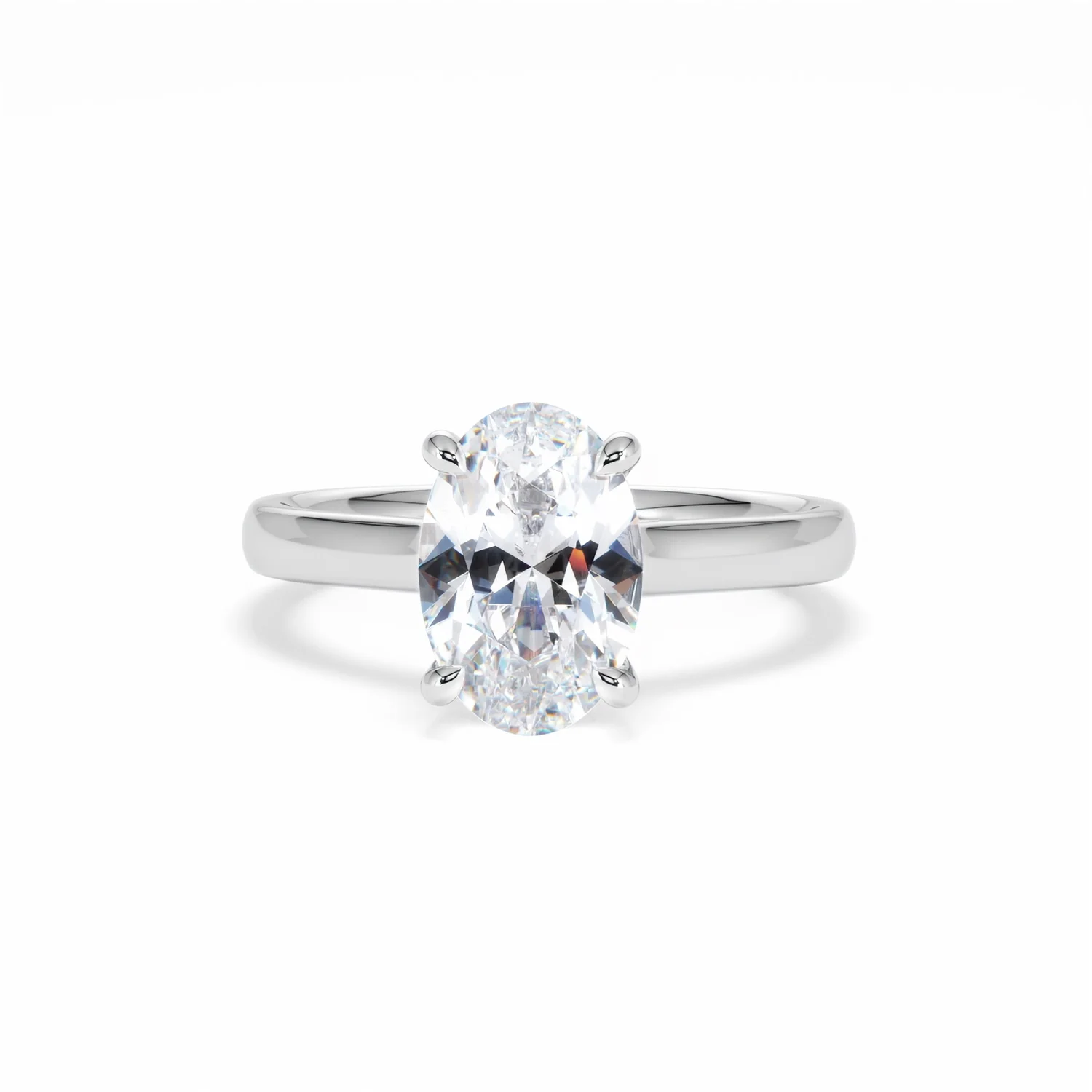 Amora Oval 2.00ct Hidden Halo Lab Diamond Engagement Ring F/VS1 Set in Platinum - Image 89