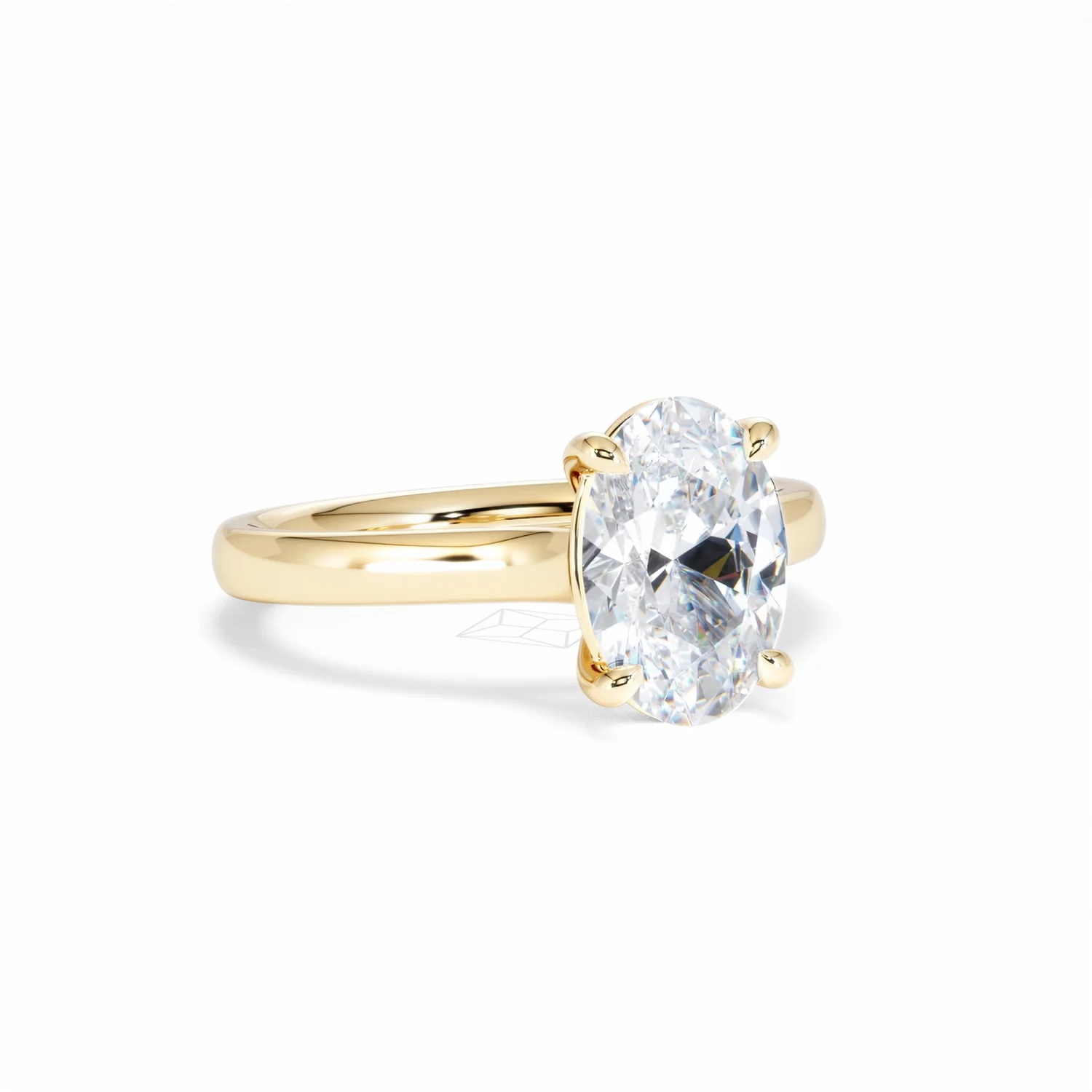 Amora Oval 2.00ct Lab Diamond Engagement Ring F/VS1 Set in 18K Gold - Image 15