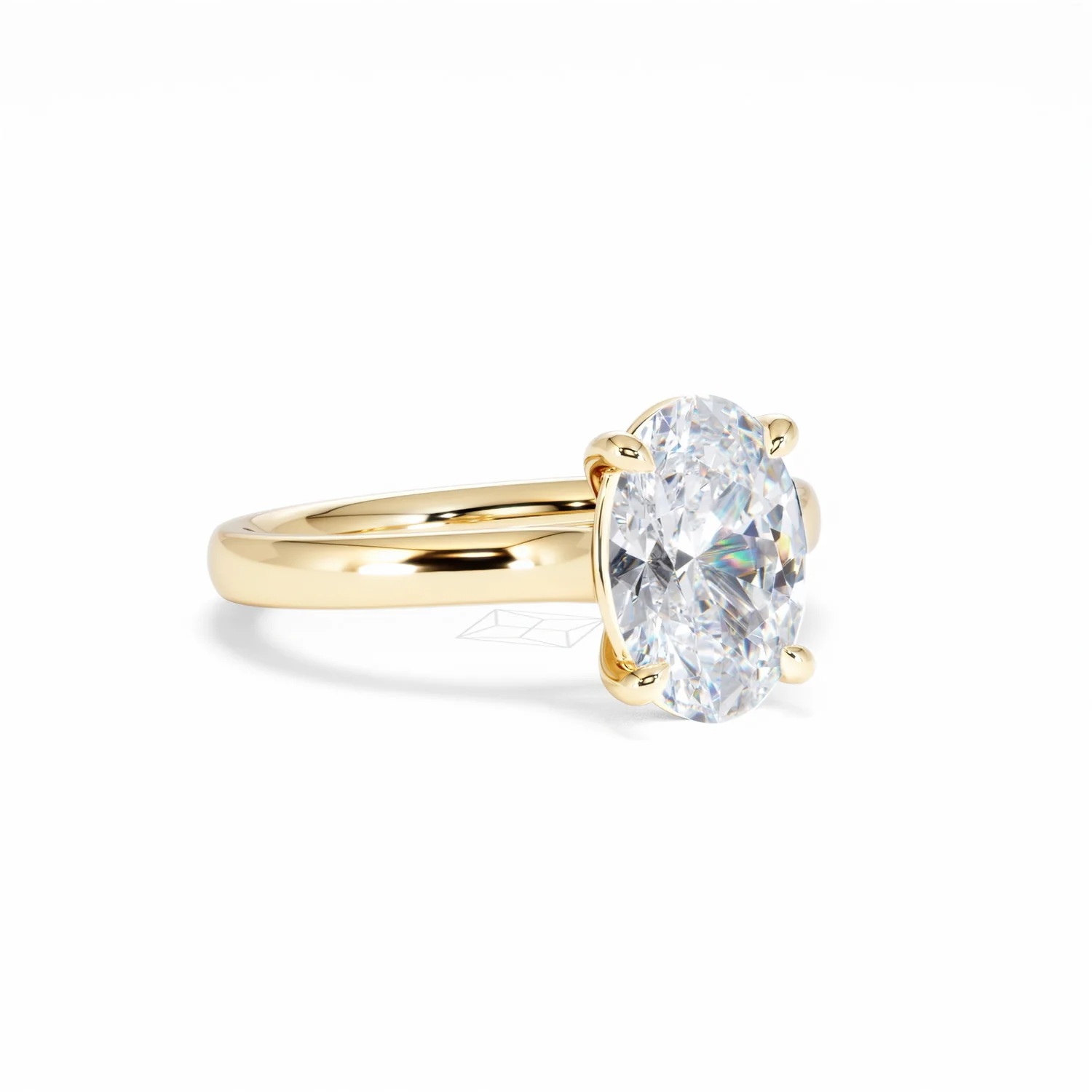 Amora Oval 2.00ct Lab Diamond Engagement Ring F/VS1 Set in 18K Gold - Image 16