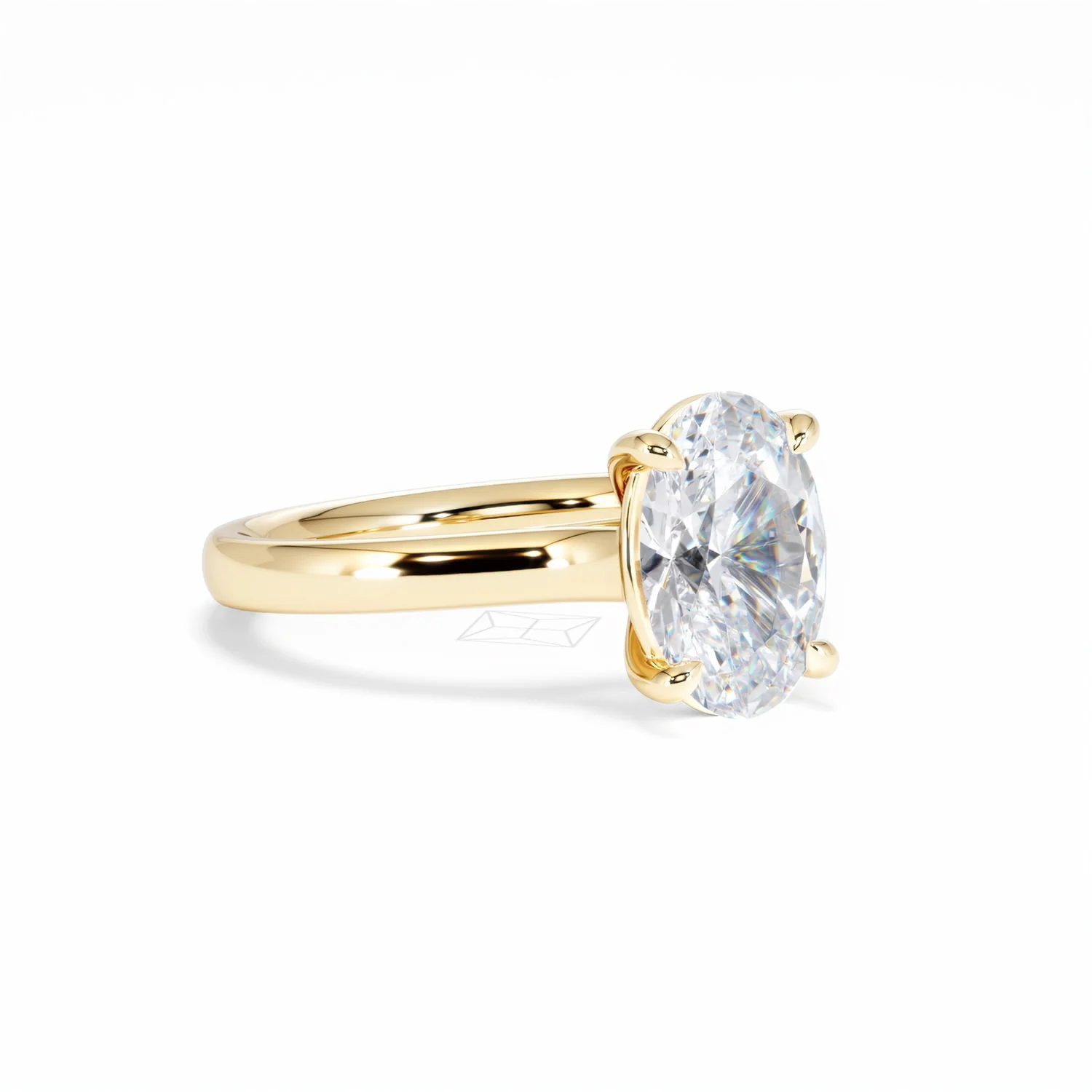 Amora Oval 2.00ct Lab Diamond Engagement Ring F/VS1 Set in 18K Gold - Image 17
