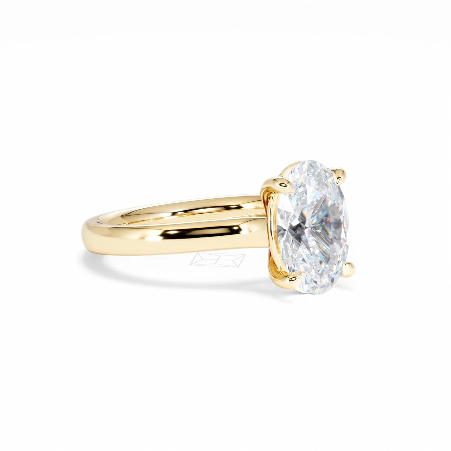 Amora Oval 2.00ct Lab Diamond Engagement Ring F/VS1 Set in 18K Gold - Image 18