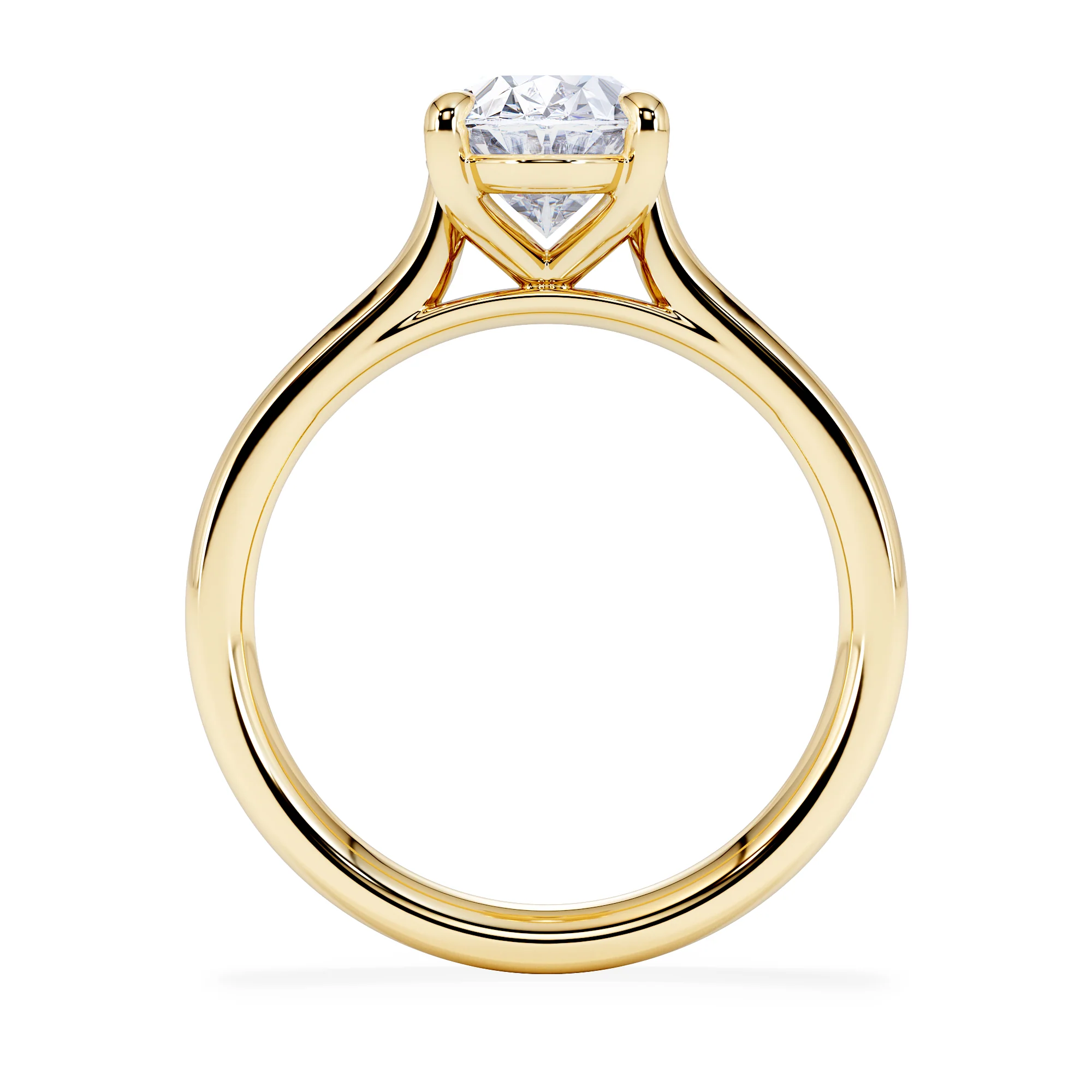 Amora Oval 2.00ct Lab Diamond Engagement Ring F/VS1 Set in 18K Gold - Image 3