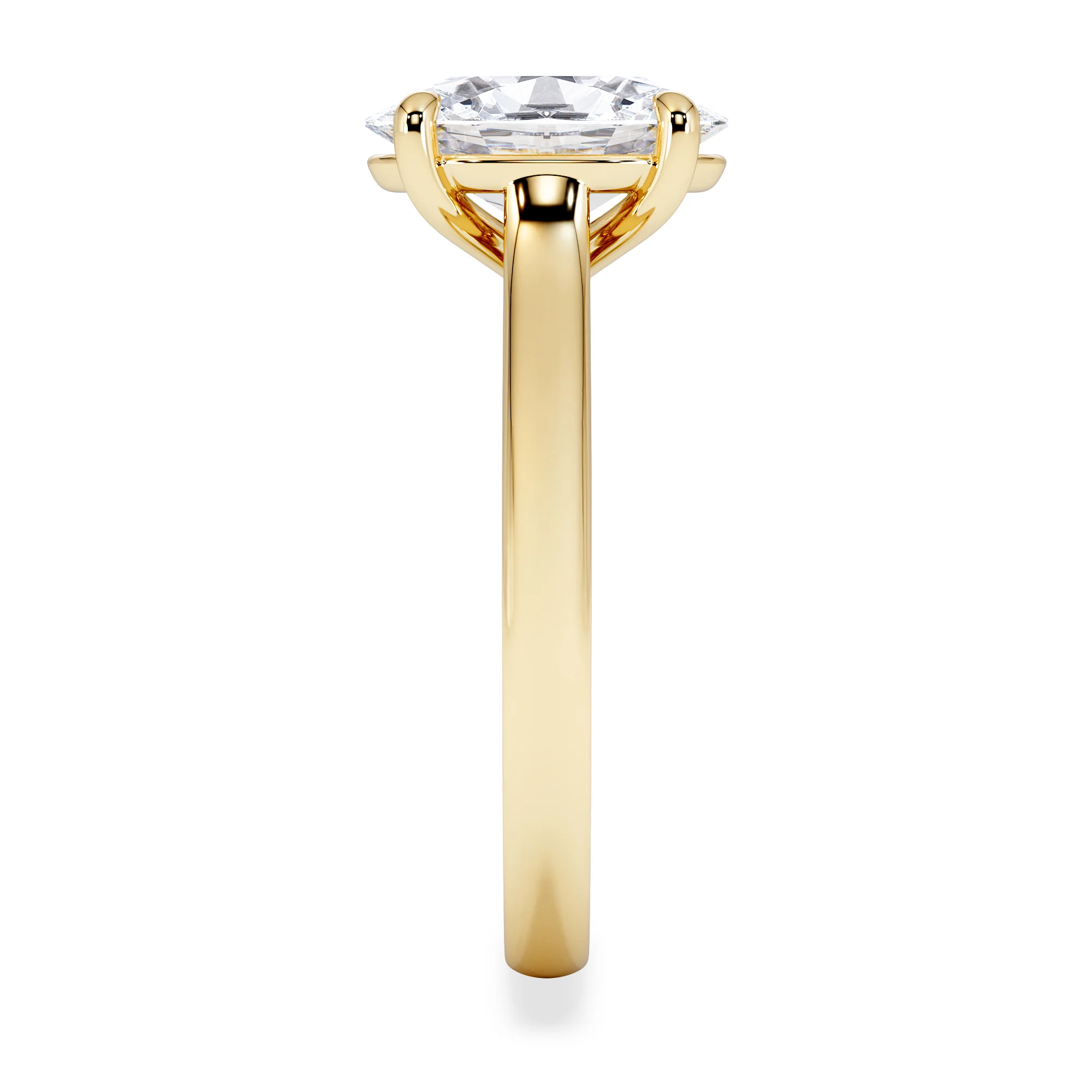 Amora Oval 2.00ct Lab Diamond Engagement Ring F/VS1 Set in 18K Gold - Image 5