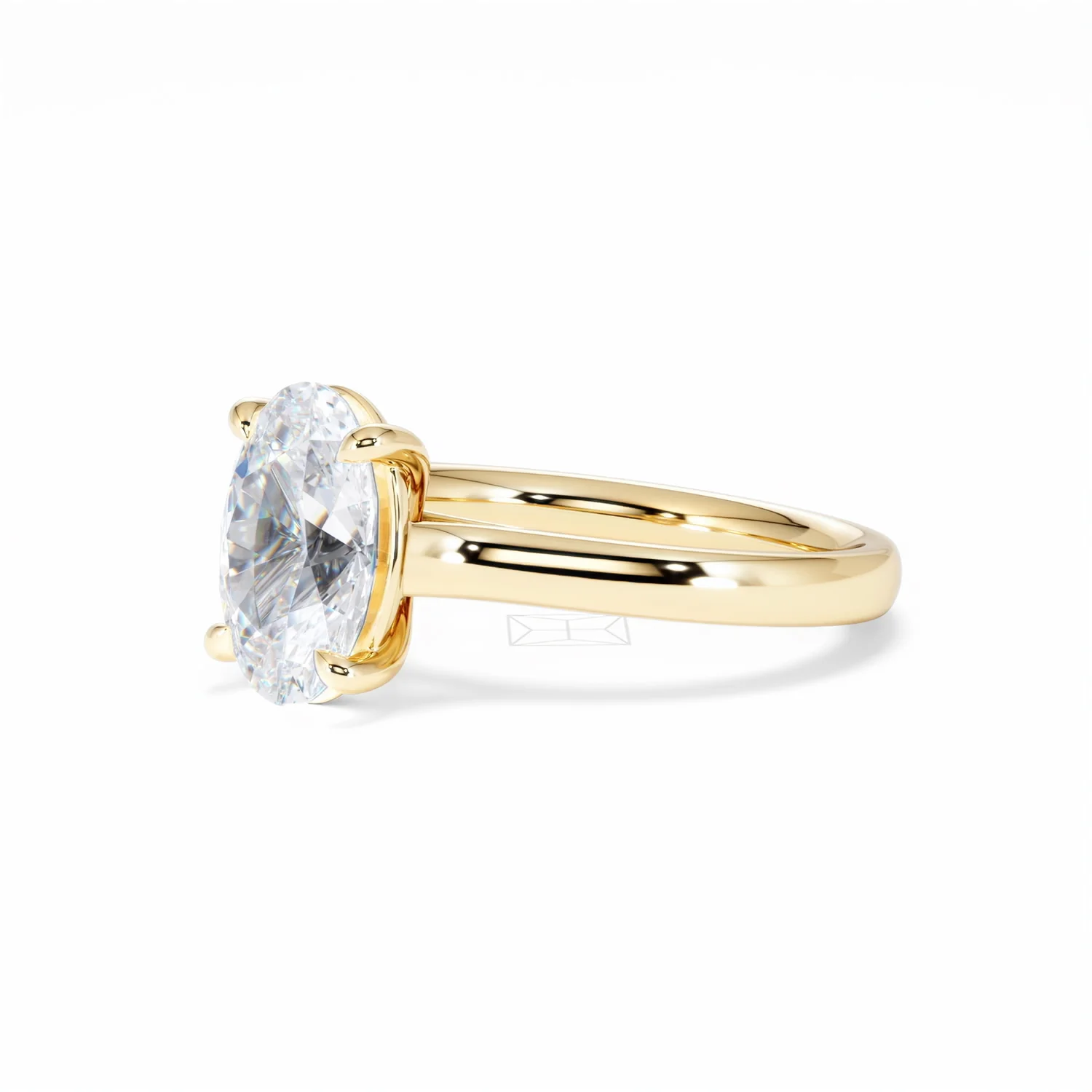 Amora Oval 2.00ct Lab Diamond Engagement Ring F/VS1 Set in 18K Gold - Image 80