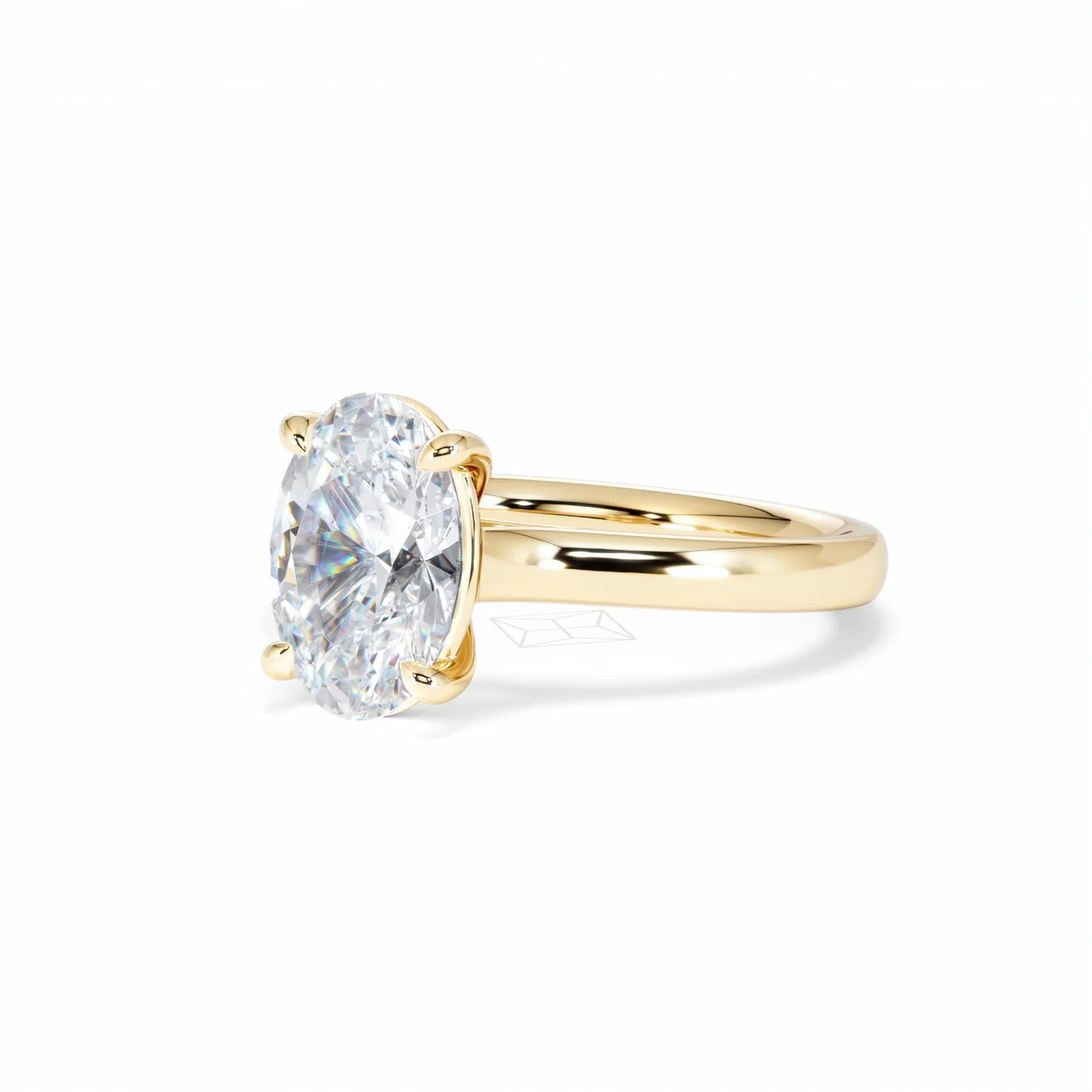 Amora Oval 2.00ct Lab Diamond Engagement Ring F/VS1 Set in 18K Gold - Image 83