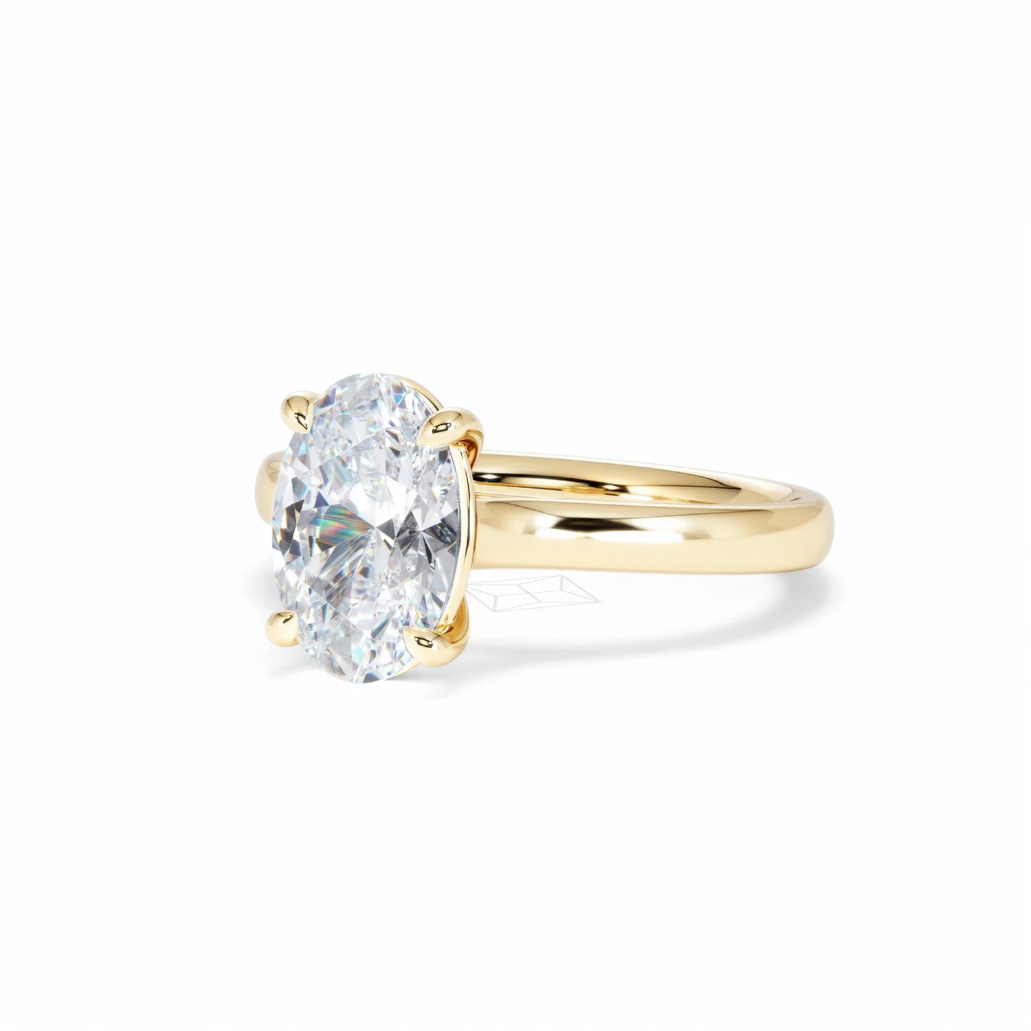 Amora Oval 2.00ct Lab Diamond Engagement Ring F/VS1 Set in 18K Gold - Image 84