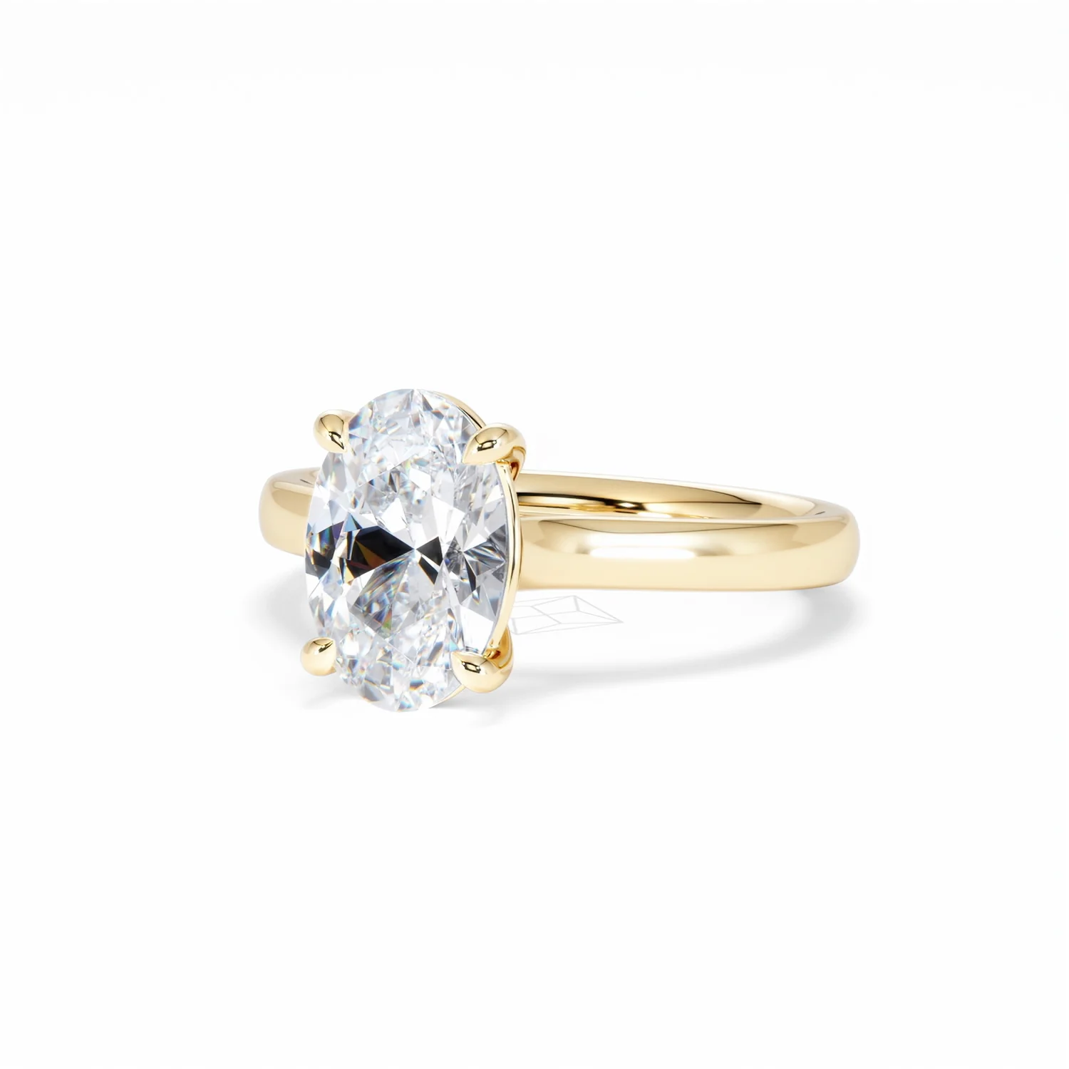 Amora Oval 2.00ct Lab Diamond Engagement Ring F/VS1 Set in 18K Gold - Image 85