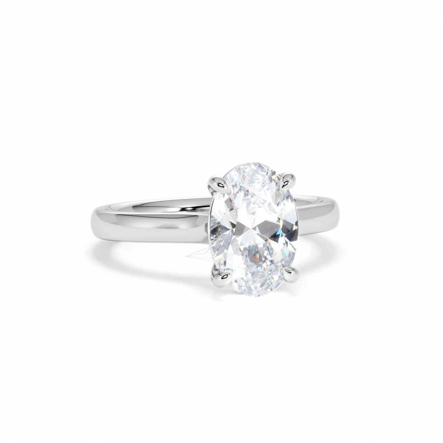 Amora Oval 2.00ct Lab Diamond Engagement Ring F/VS1 Set in 18K White Gold - Image 13