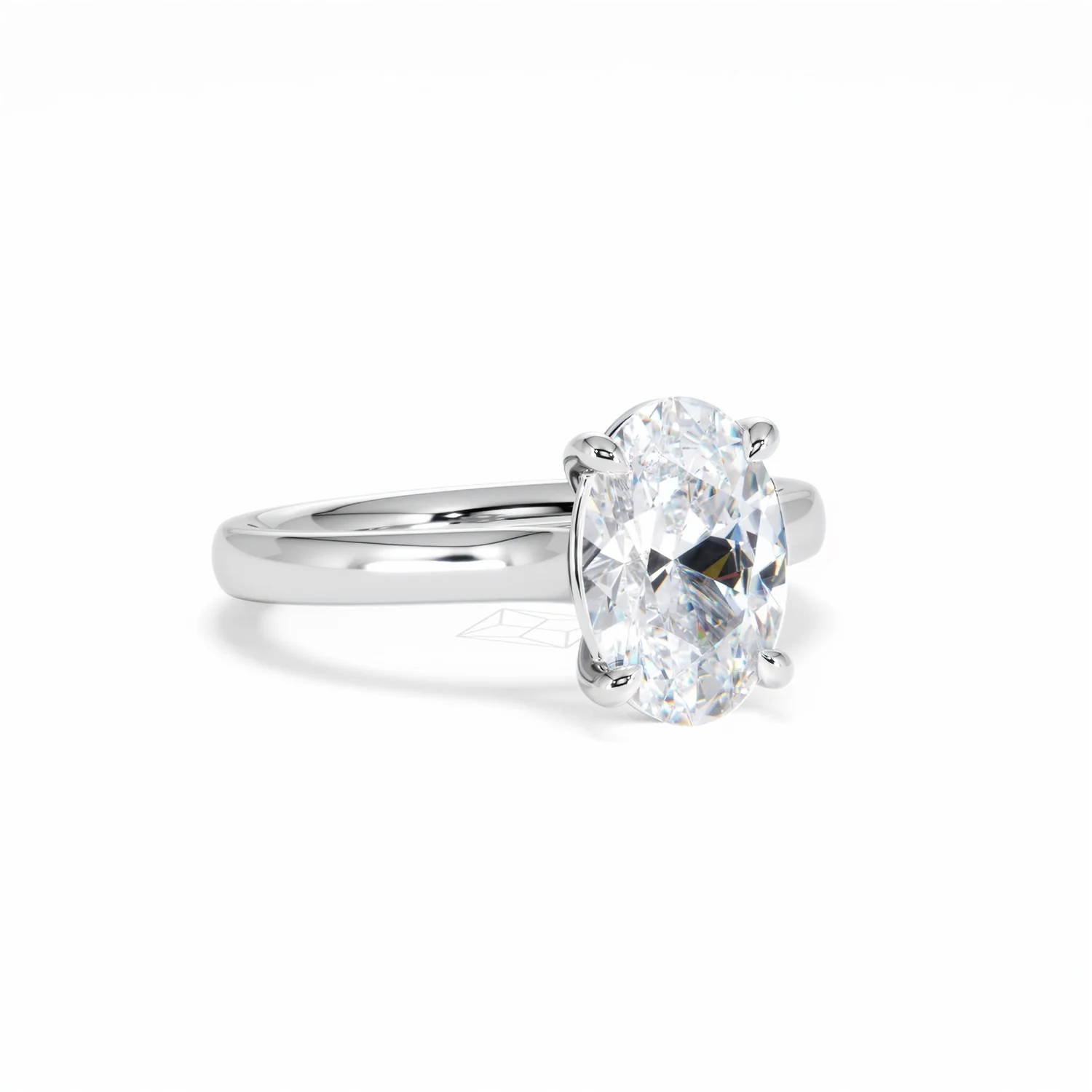 Amora Oval 2.00ct Lab Diamond Engagement Ring F/VS1 Set in 18K White Gold - Image 15