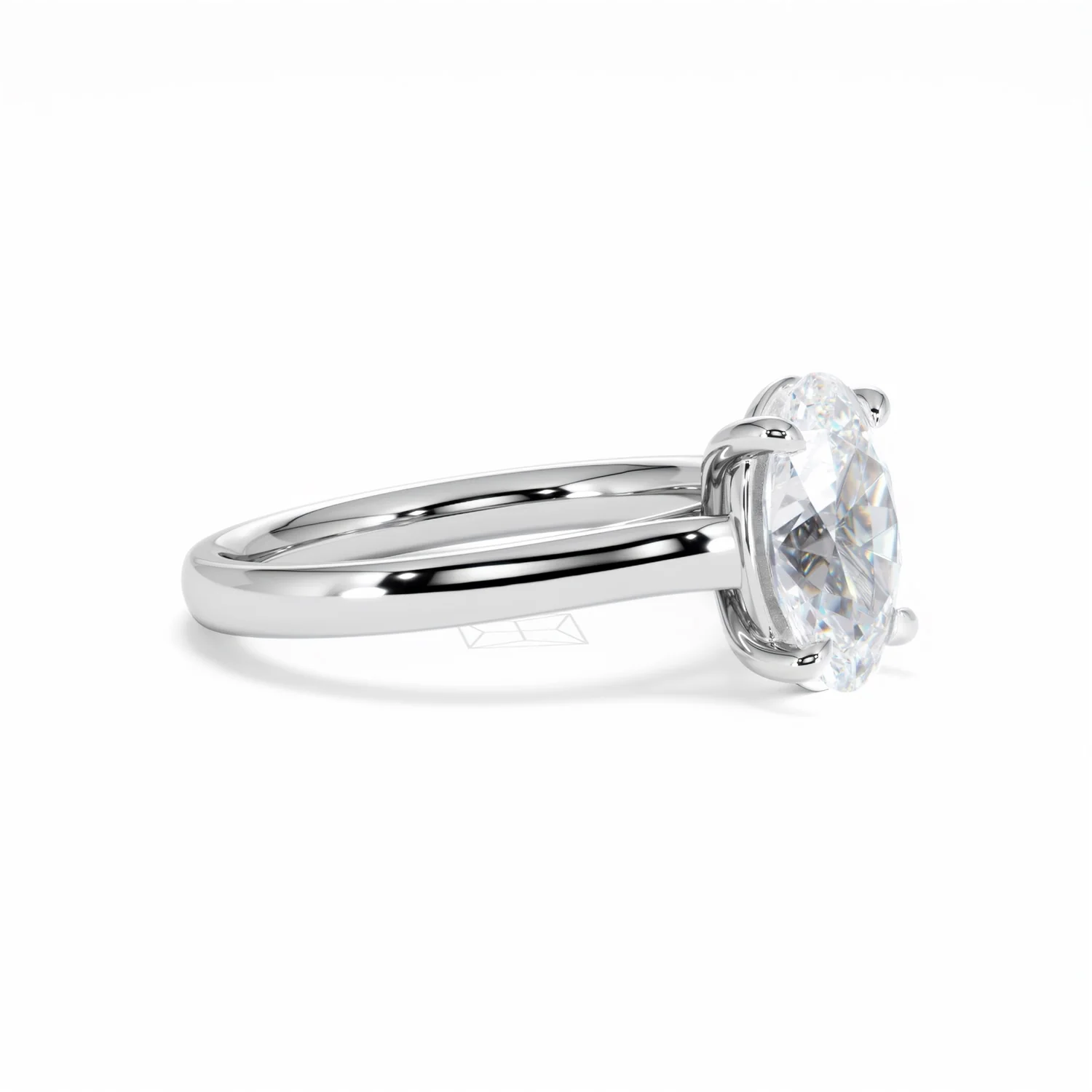 Amora Oval 2.00ct Lab Diamond Engagement Ring F/VS1 Set in 18K White Gold - Image 22