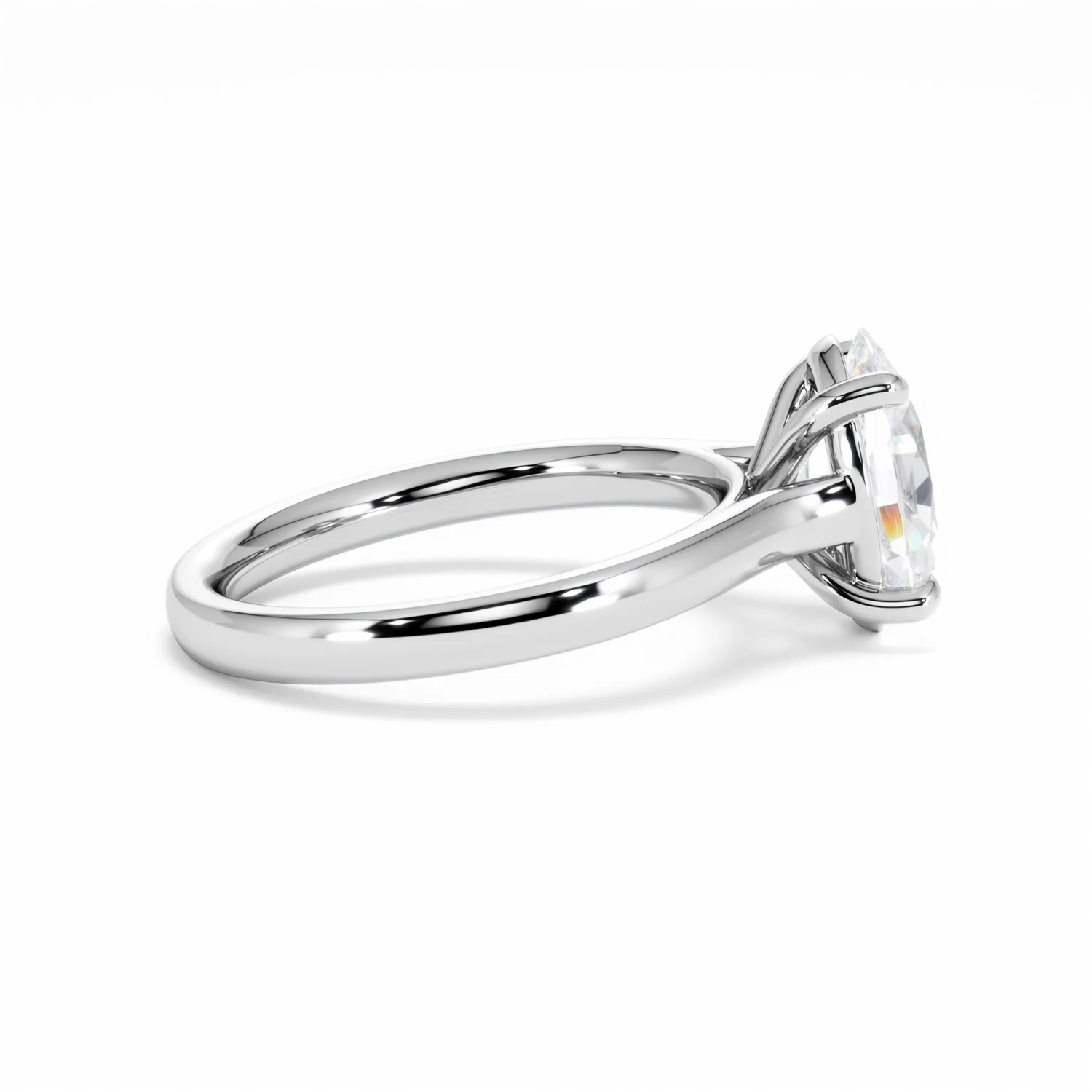 Amora Oval 2.00ct Lab Diamond Engagement Ring F/VS1 Set in 18K White Gold - Image 31