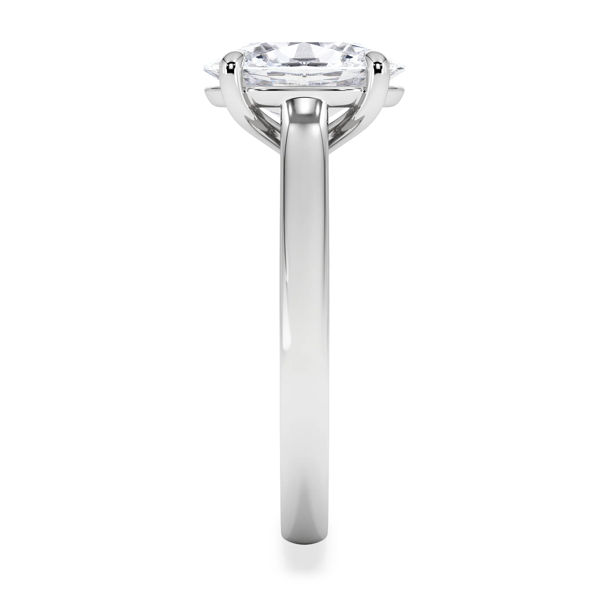 Amora Oval 2.00ct Lab Diamond Engagement Ring F/VS1 Set in 18K White Gold - Image 5