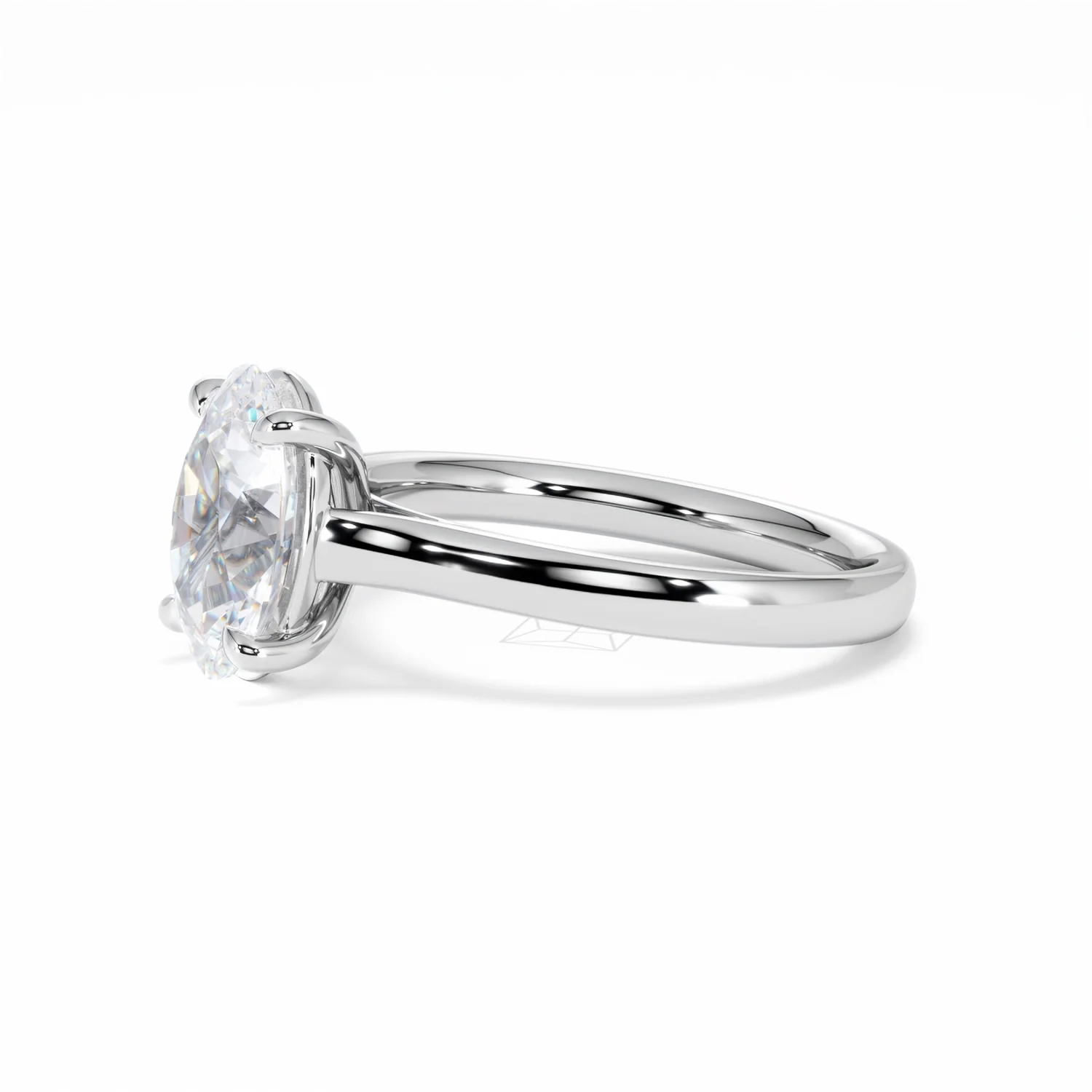 Amora Oval 2.00ct Lab Diamond Engagement Ring F/VS1 Set in 18K White Gold - Image 76