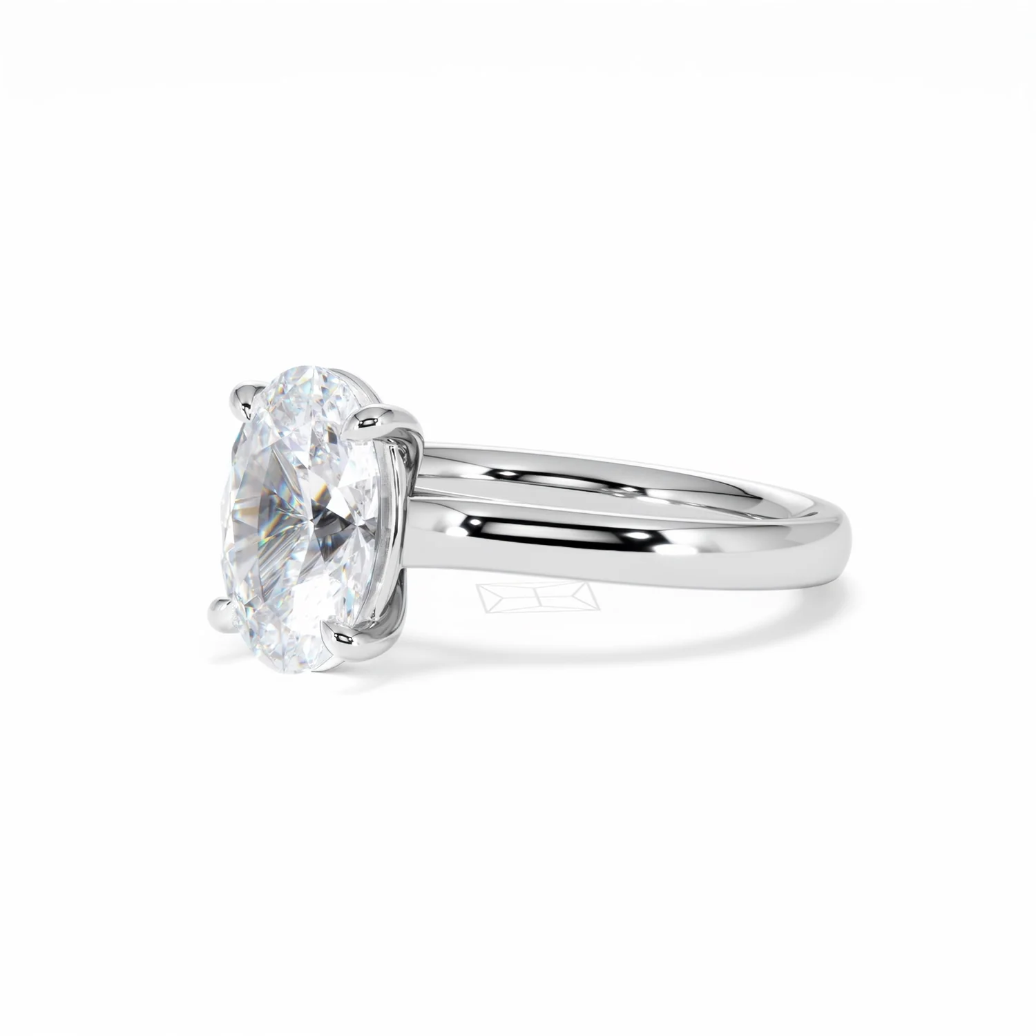 Amora Oval 2.00ct Lab Diamond Engagement Ring F/VS1 Set in 18K White Gold - Image 81