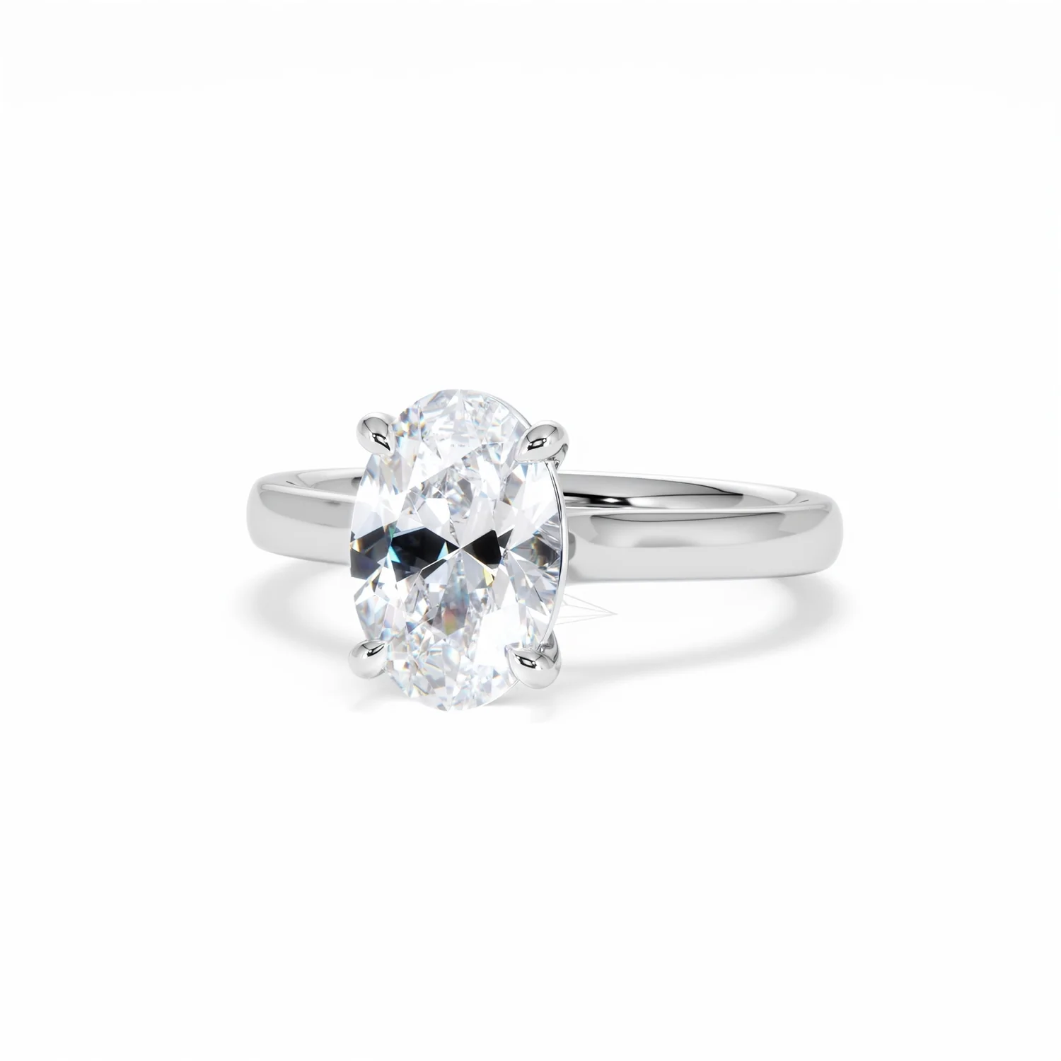 Amora Oval 2.00ct Lab Diamond Engagement Ring F/VS1 Set in 18K White Gold - Image 87