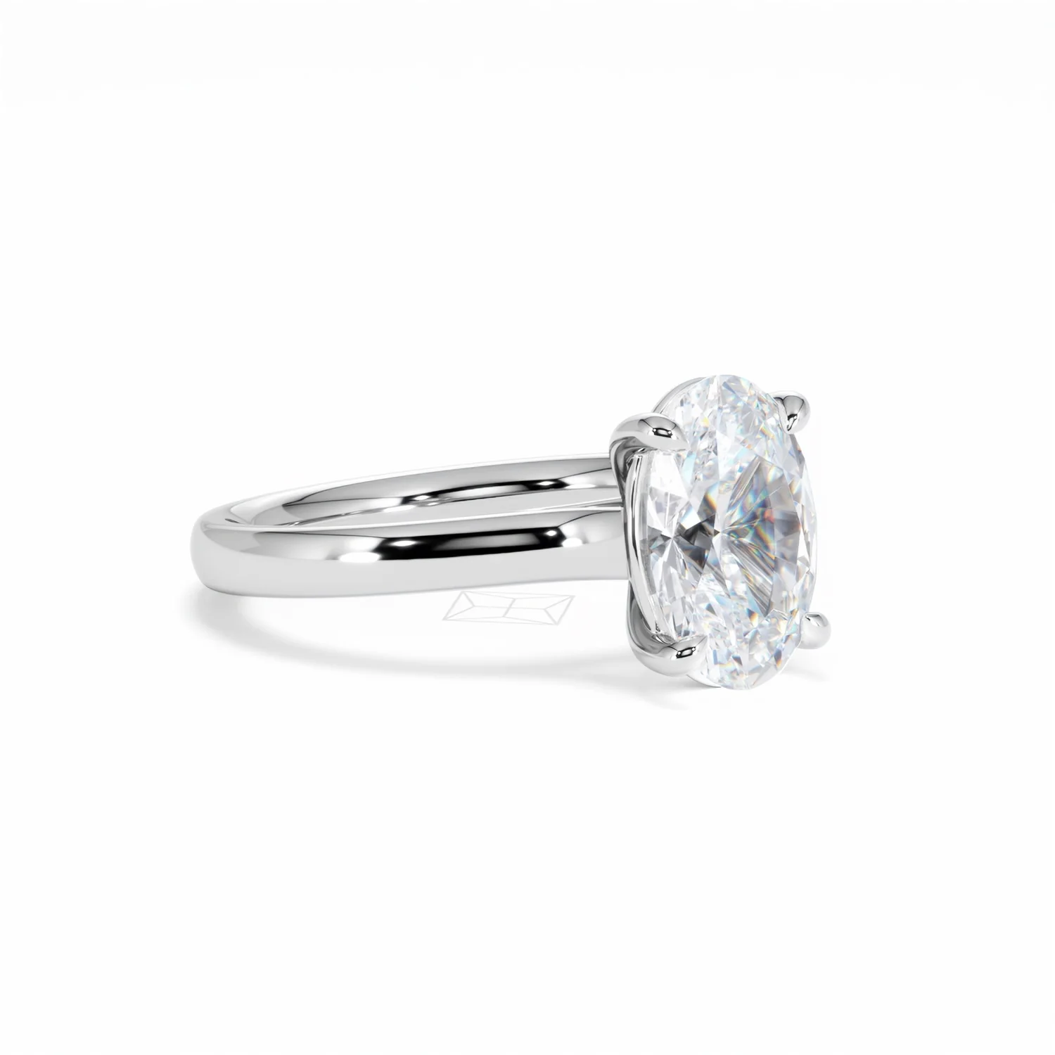 Amora Oval 2.00ct Lab Diamond Engagement Ring F/VS1 Set in Platinum - Image 18