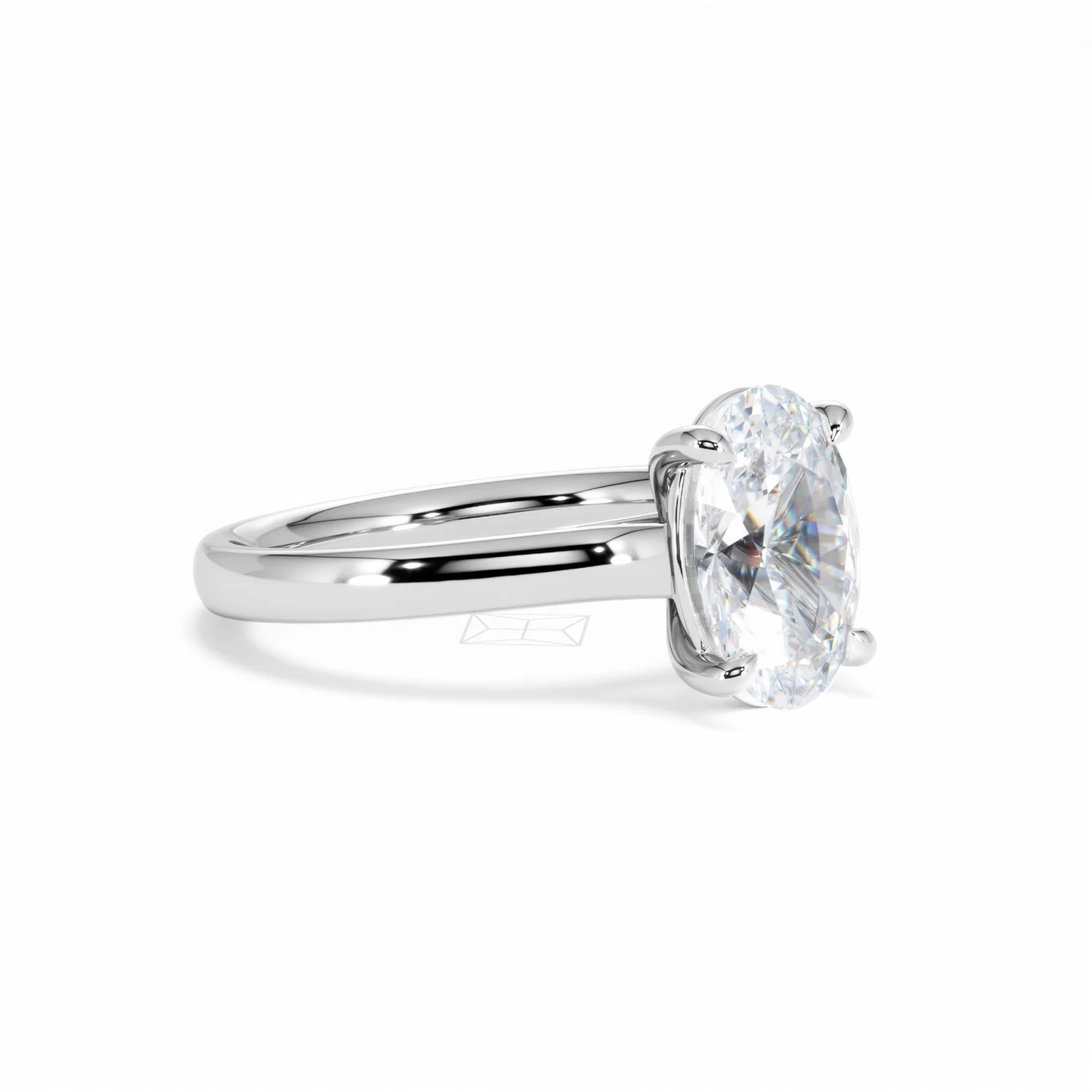 Amora Oval 2.00ct Lab Diamond Engagement Ring F/VS1 Set in Platinum - Image 19
