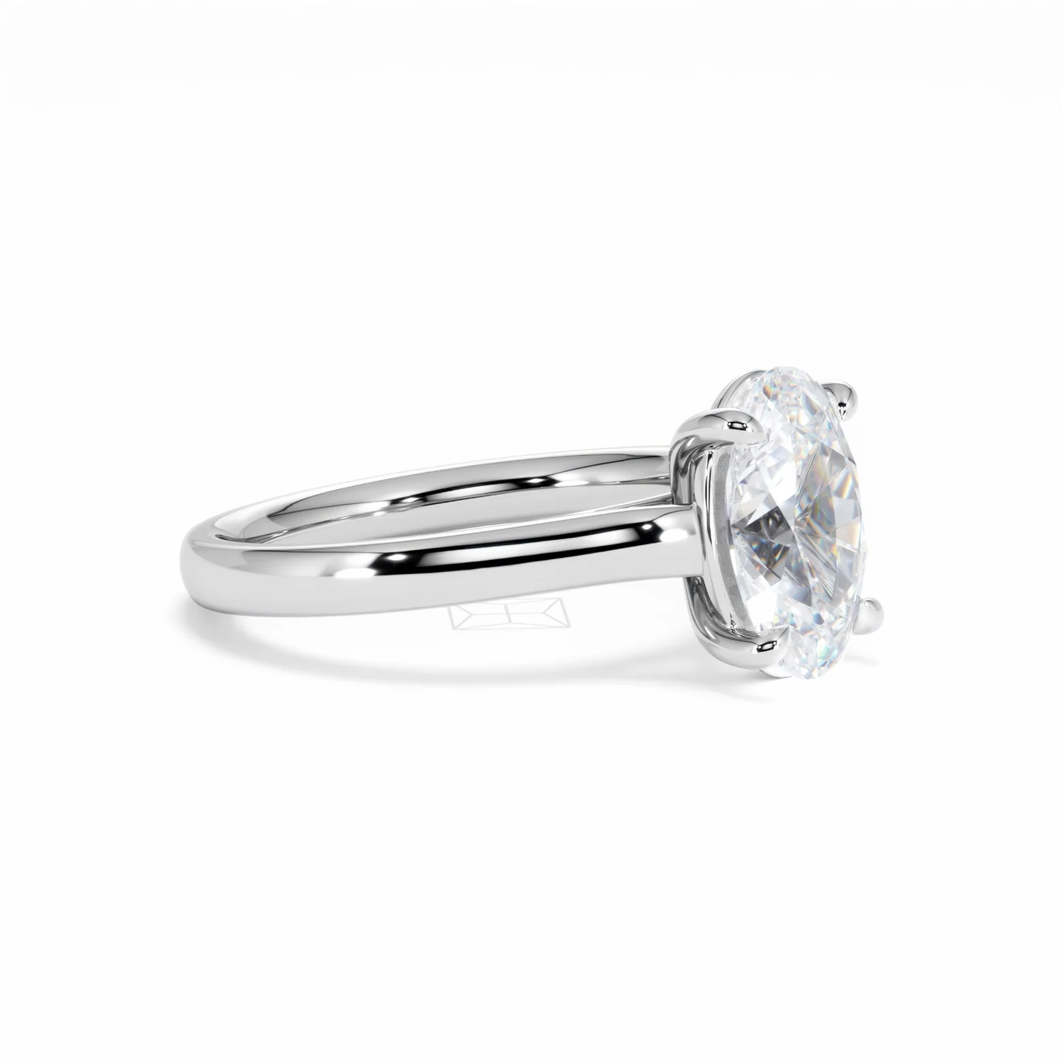 Amora Oval 2.00ct Lab Diamond Engagement Ring F/VS1 Set in Platinum - Image 21