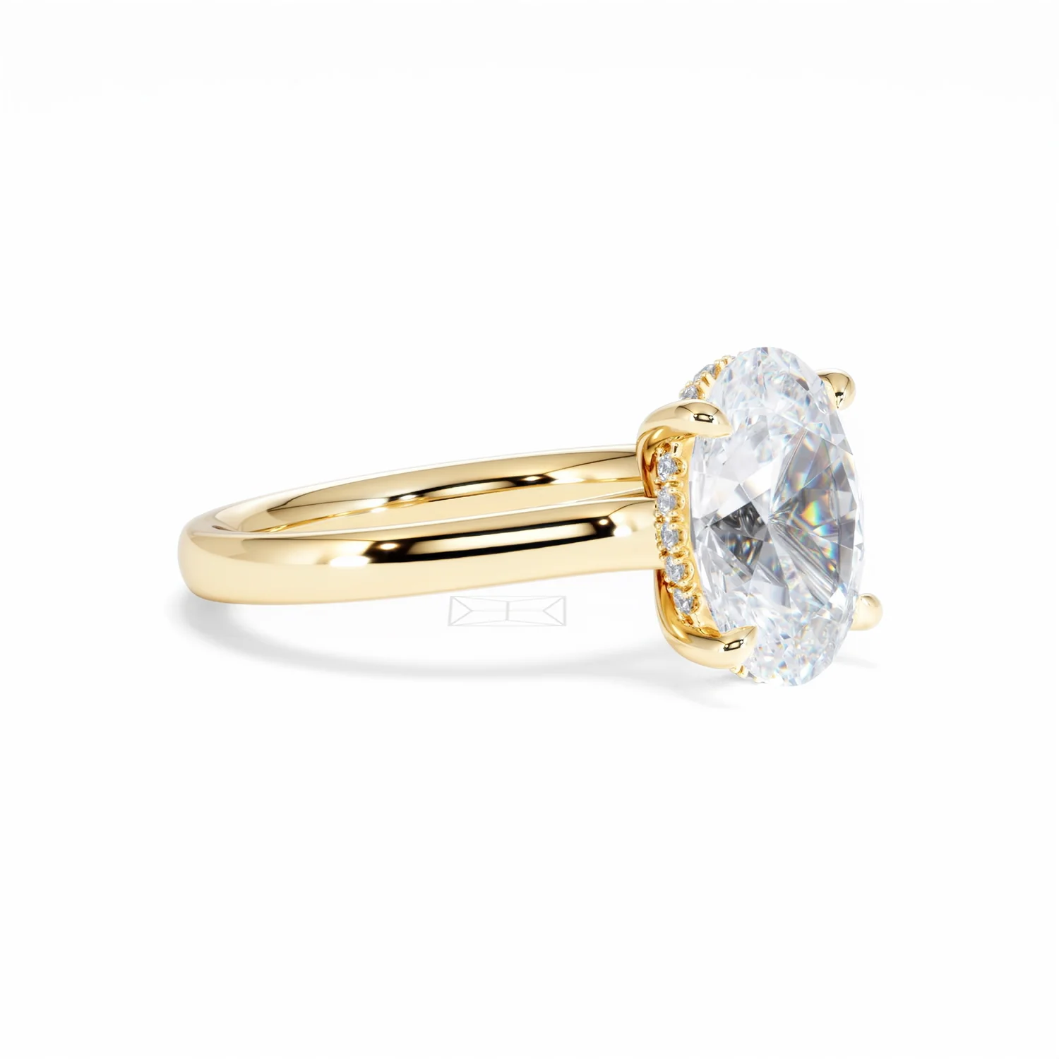 Amora Oval 3.00ct Hidden Halo Lab Diamond Engagement Ring G/VS1 Set in 18K Gold - Image 20