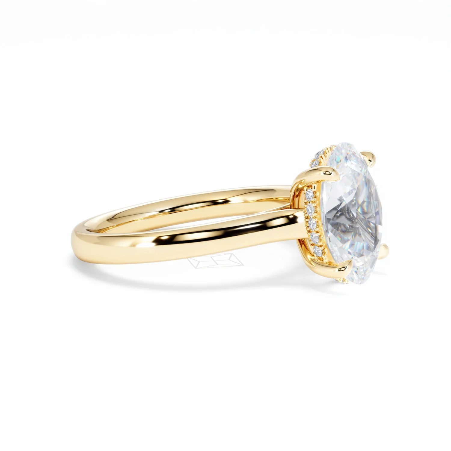 Amora Oval 3.00ct Hidden Halo Lab Diamond Engagement Ring G/VS1 Set in 18K Gold - Image 23
