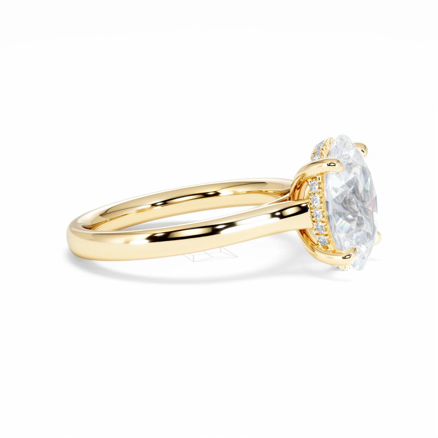 Amora Oval 3.00ct Hidden Halo Lab Diamond Engagement Ring G/VS1 Set in 18K Gold - Image 25