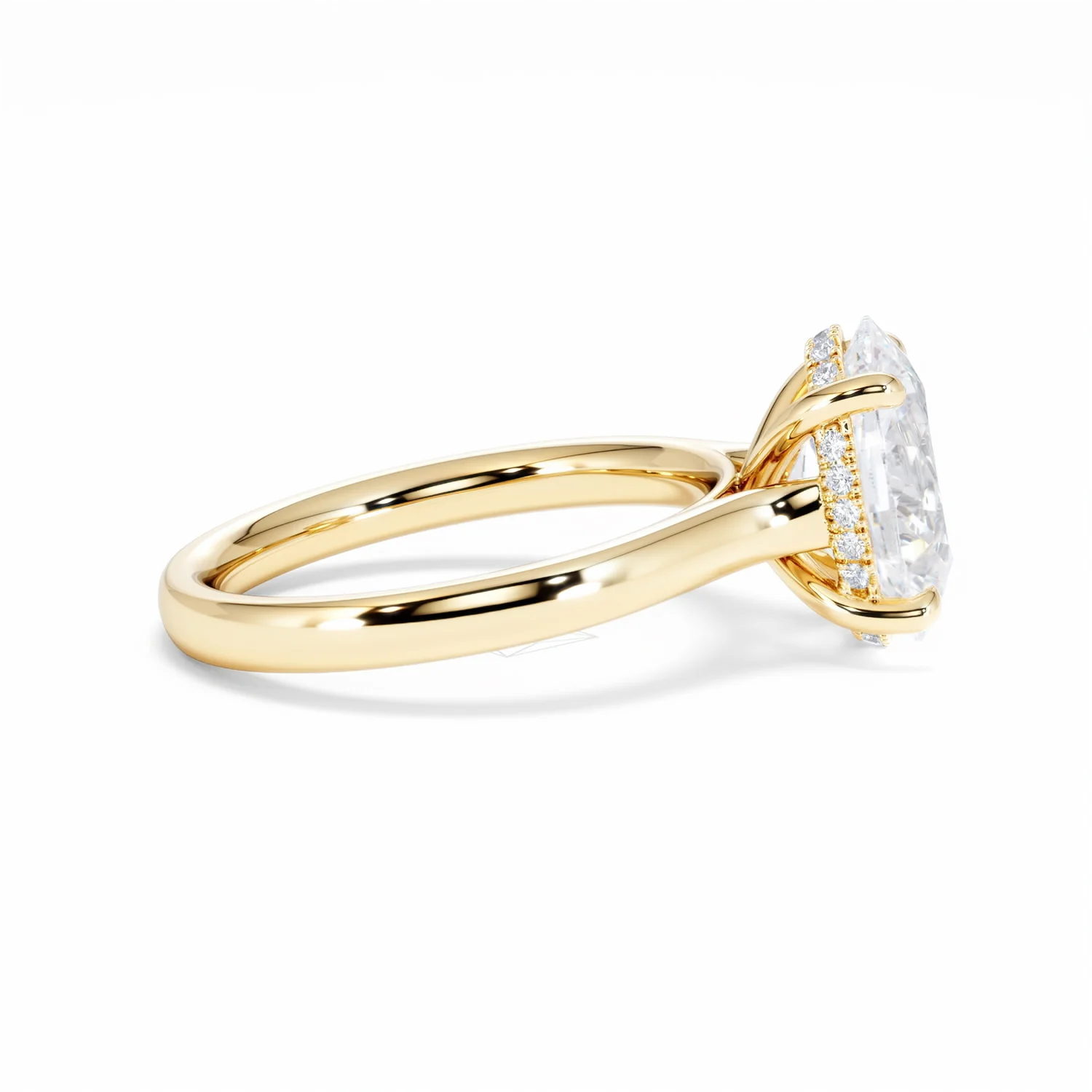 Amora Oval 3.00ct Hidden Halo Lab Diamond Engagement Ring G/VS1 Set in 18K Gold - Image 29