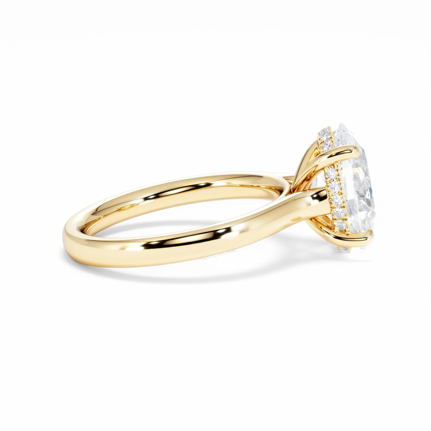 Amora Oval 3.00ct Hidden Halo Lab Diamond Engagement Ring G/VS1 Set in 18K Gold - Image 30