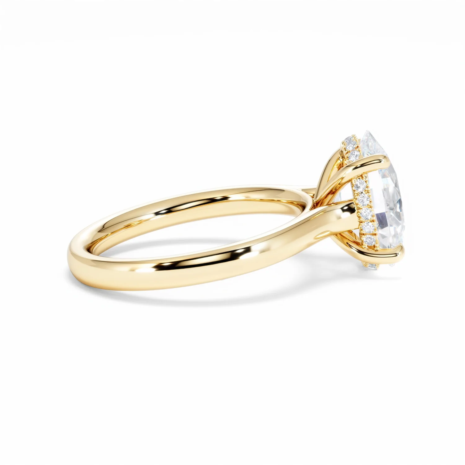 Amora Oval 3.00ct Hidden Halo Lab Diamond Engagement Ring G/VS1 Set in 18K Gold - Image 31