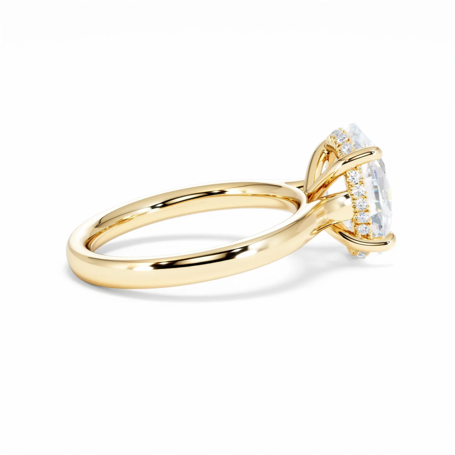 Amora Oval 3.00ct Hidden Halo Lab Diamond Engagement Ring G/VS1 Set in 18K Gold - Image 33