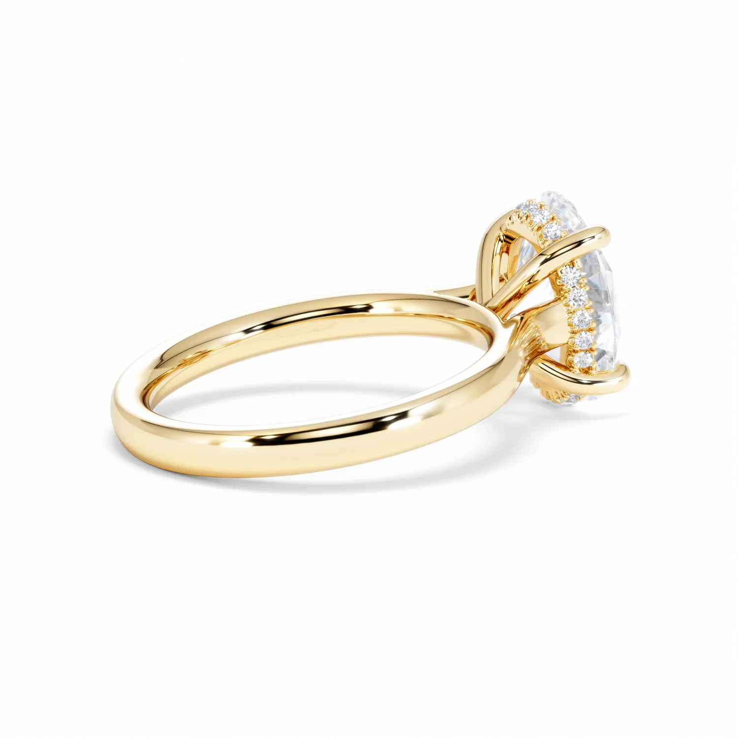 Amora Oval 3.00ct Hidden Halo Lab Diamond Engagement Ring G/VS1 Set in 18K Gold - Image 36