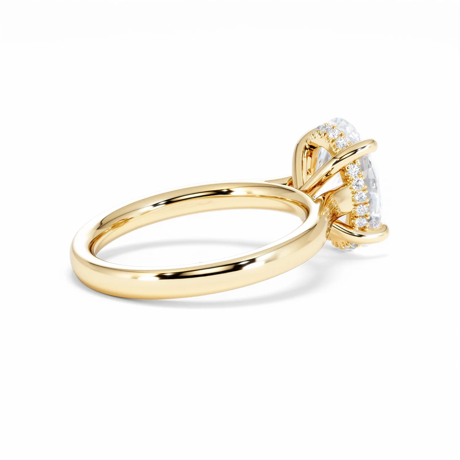 Amora Oval 3.00ct Hidden Halo Lab Diamond Engagement Ring G/VS1 Set in 18K Gold - Image 37