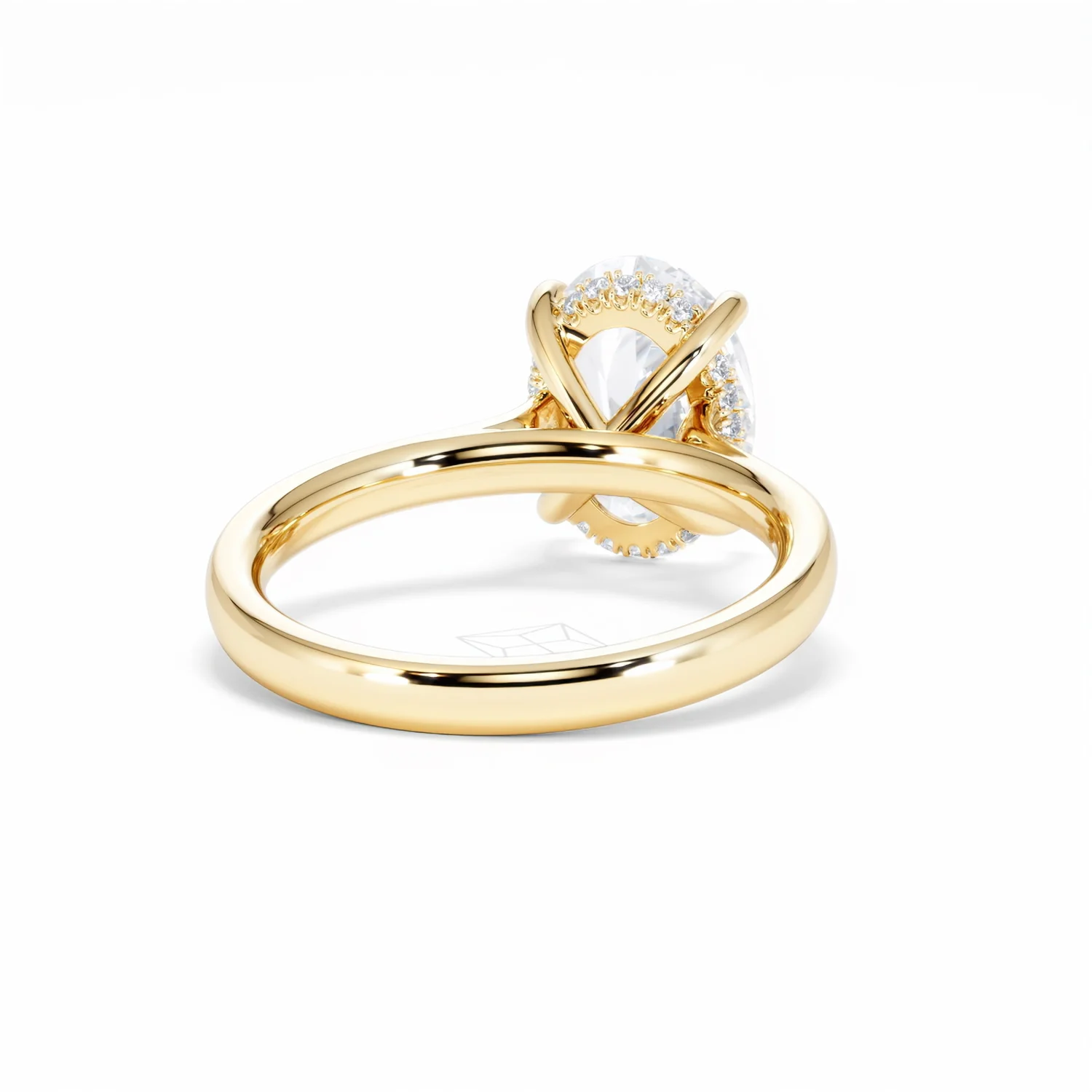 Amora Oval 3.00ct Hidden Halo Lab Diamond Engagement Ring G/VS1 Set in 18K Gold - Image 46