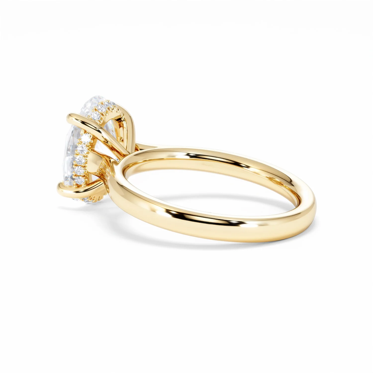 Amora Oval 3.00ct Hidden Halo Lab Diamond Engagement Ring G/VS1 Set in 18K Gold - Image 63