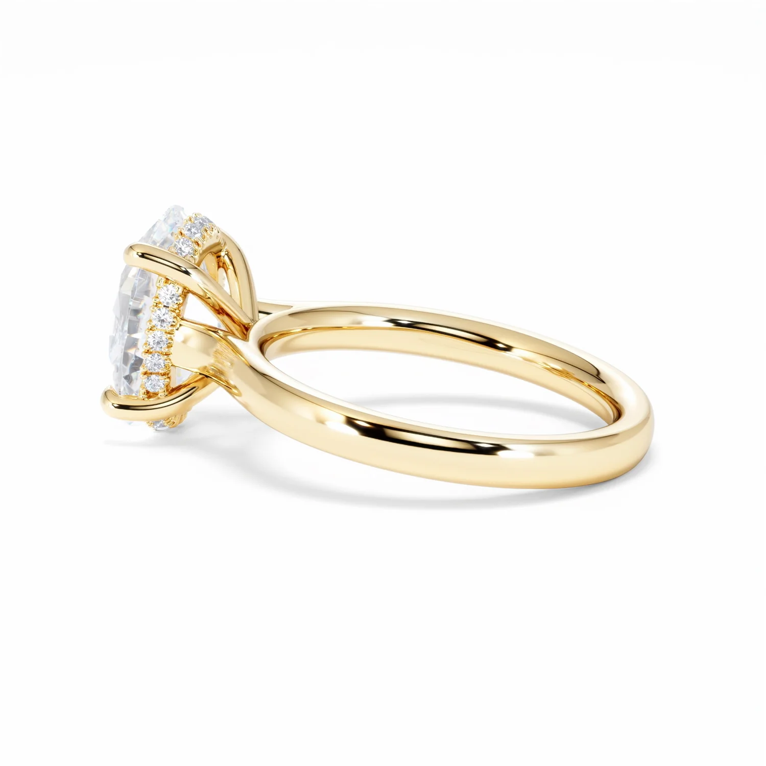 Amora Oval 3.00ct Hidden Halo Lab Diamond Engagement Ring G/VS1 Set in 18K Gold - Image 66