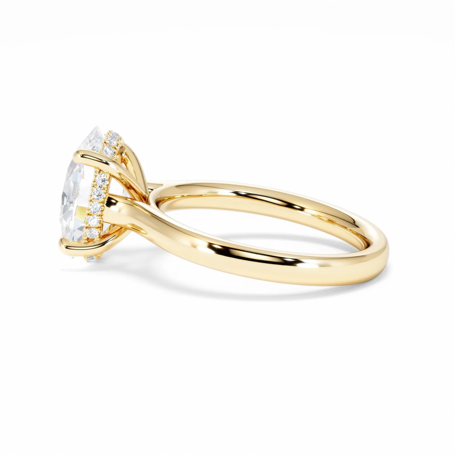Amora Oval 3.00ct Hidden Halo Lab Diamond Engagement Ring G/VS1 Set in 18K Gold - Image 68
