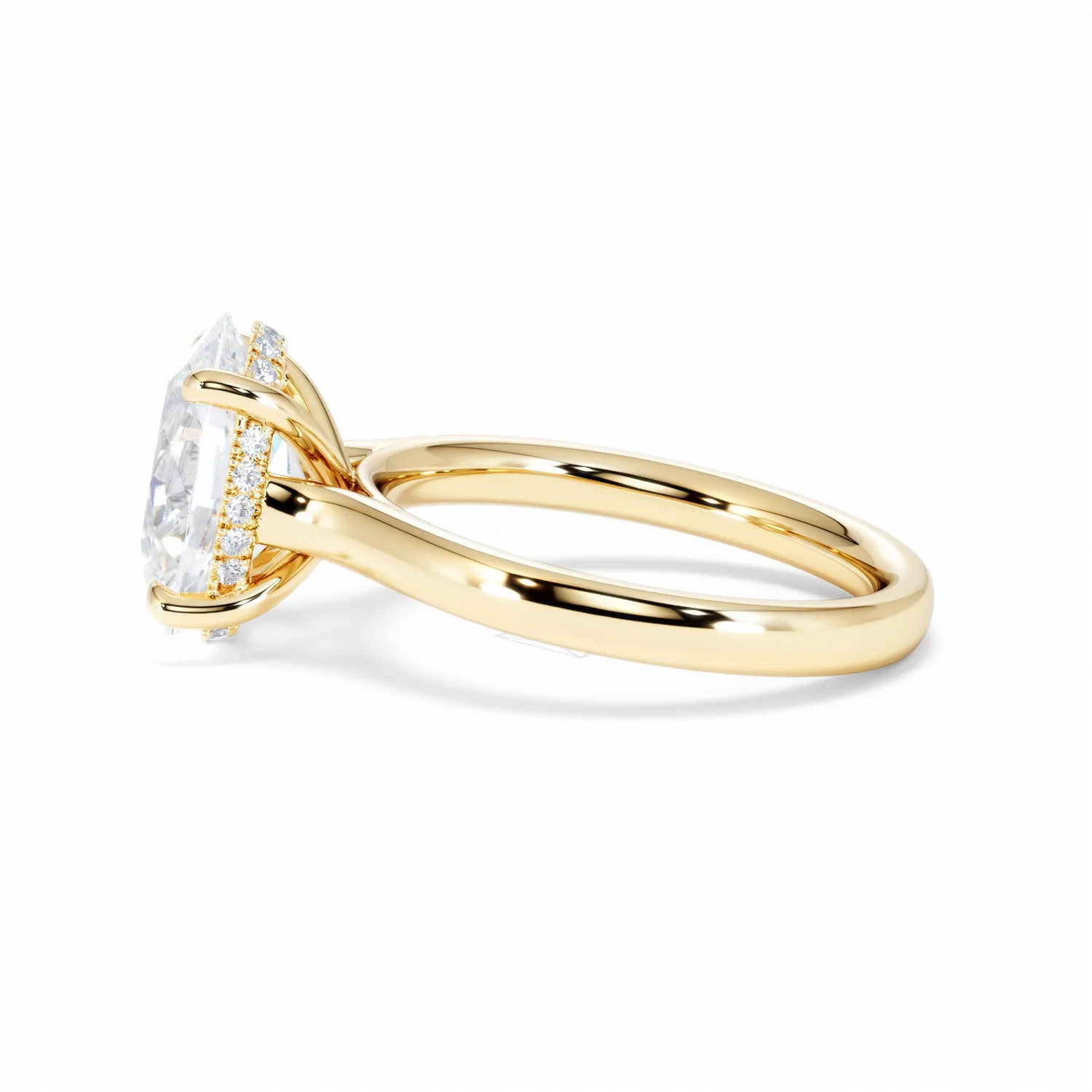 Amora Oval 3.00ct Hidden Halo Lab Diamond Engagement Ring G/VS1 Set in 18K Gold - Image 70