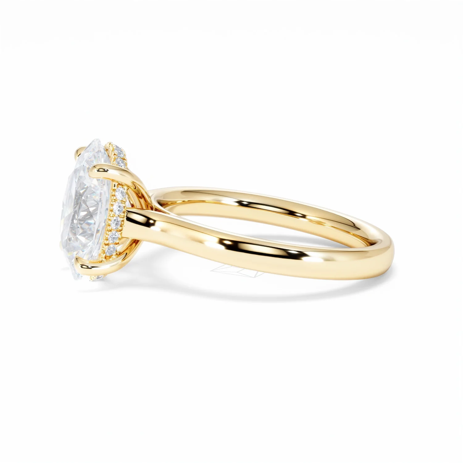 Amora Oval 3.00ct Hidden Halo Lab Diamond Engagement Ring G/VS1 Set in 18K Gold - Image 73