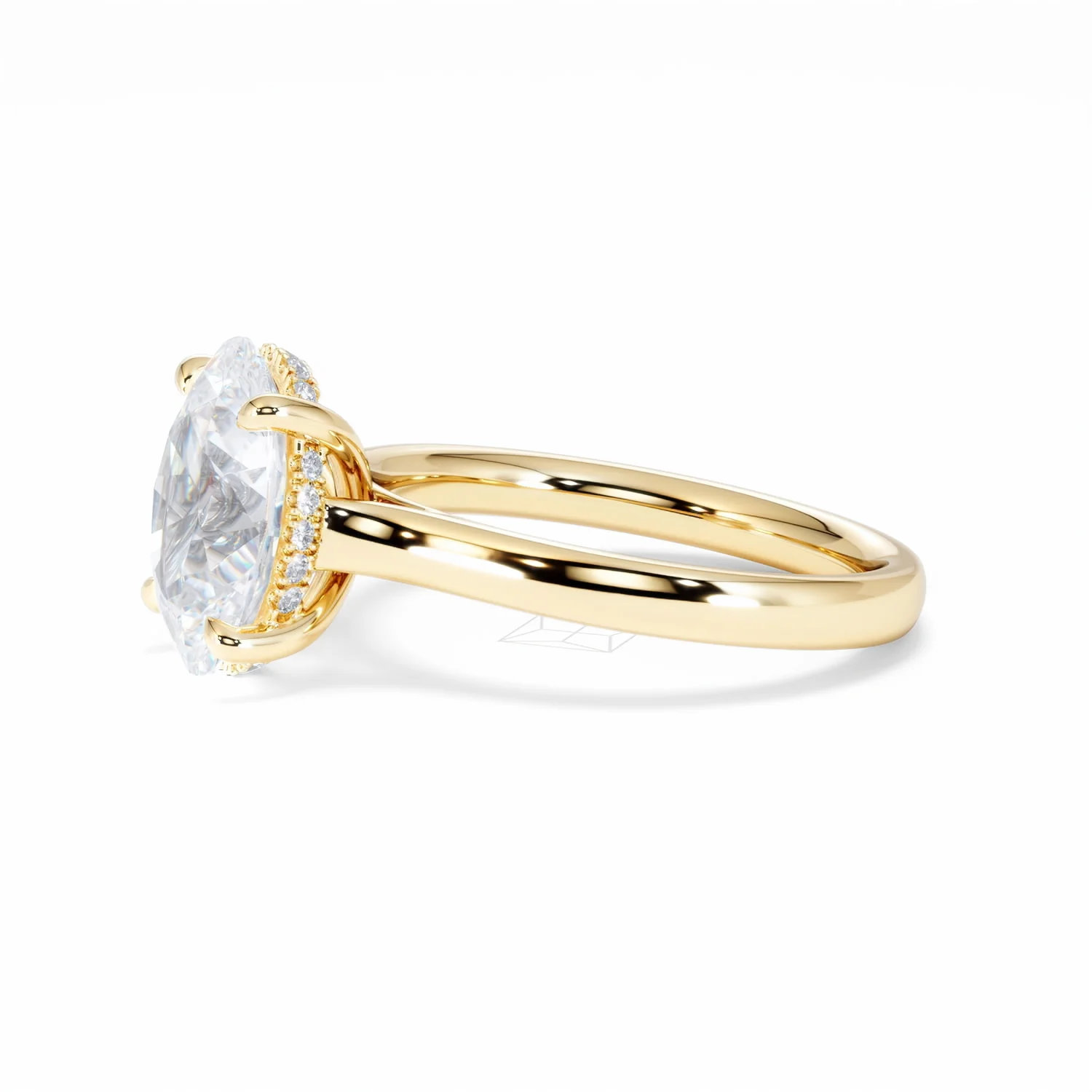 Amora Oval 3.00ct Hidden Halo Lab Diamond Engagement Ring G/VS1 Set in 18K Gold - Image 75
