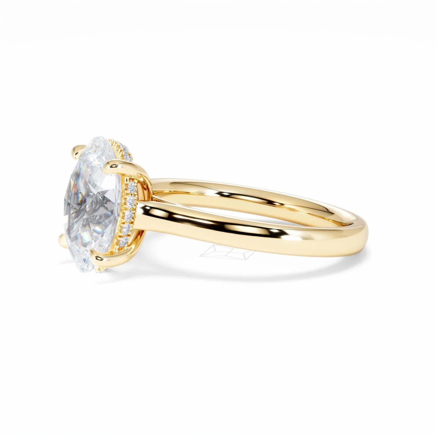 Amora Oval 3.00ct Hidden Halo Lab Diamond Engagement Ring G/VS1 Set in 18K Gold - Image 76